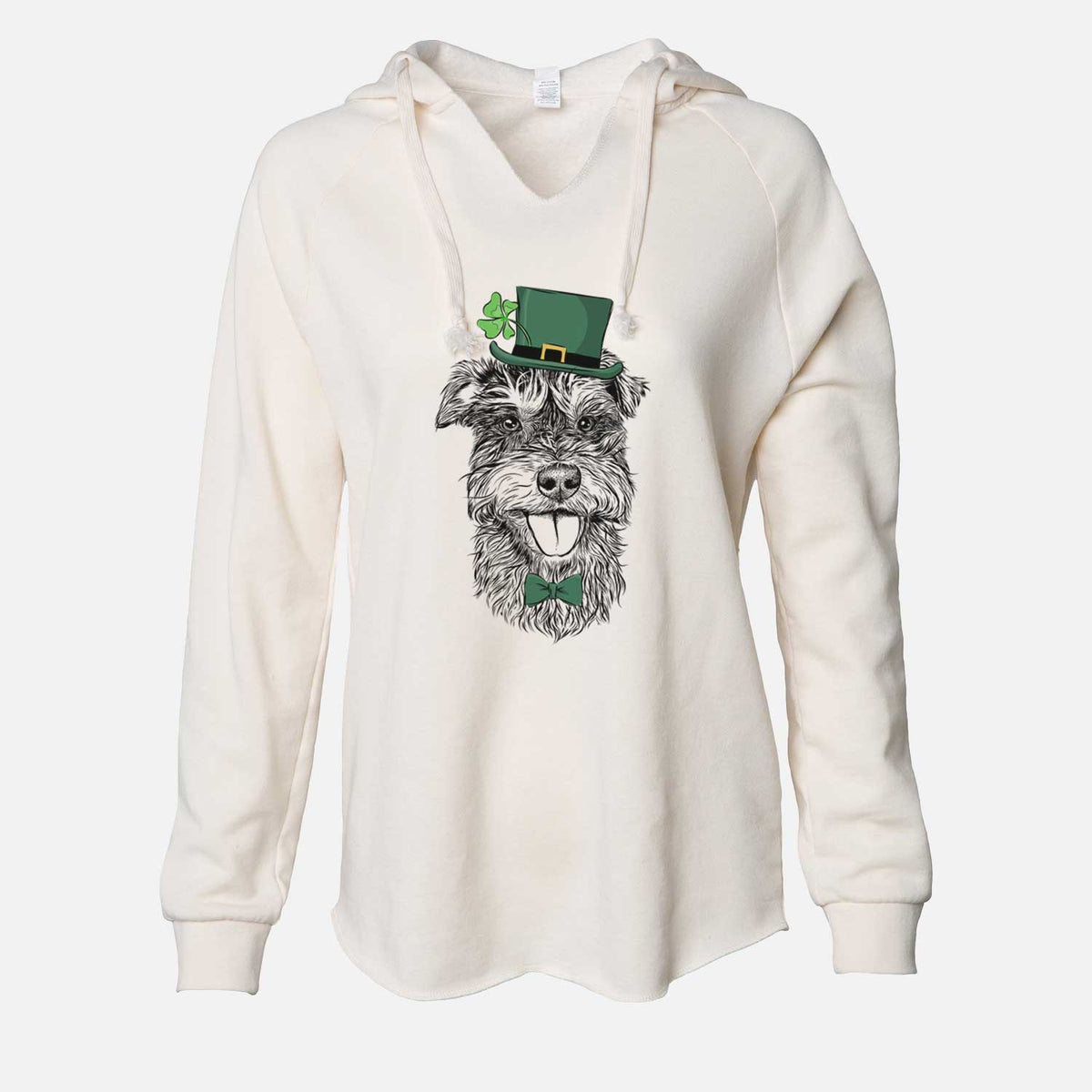 St. Patrick's Buster the Schnoodle - Cali Wave Hooded Sweatshirt