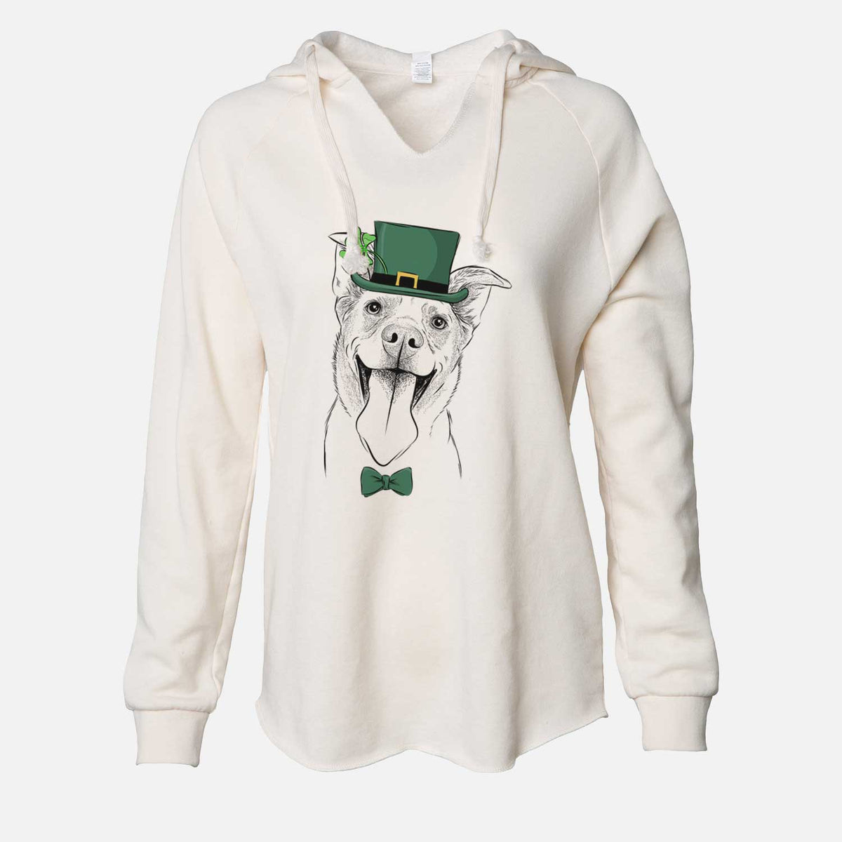 St. Patrick's Candy the Mixed Breed - Cali Wave Hooded Sweatshirt