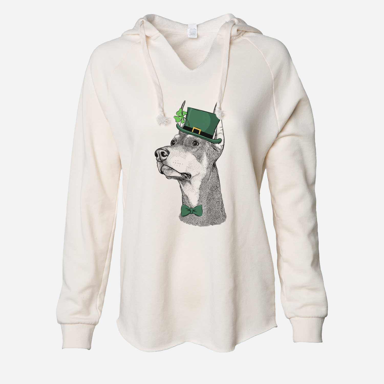 St. Patrick's Cenza the Doberman Pinscher - Cali Wave Hooded Sweatshirt