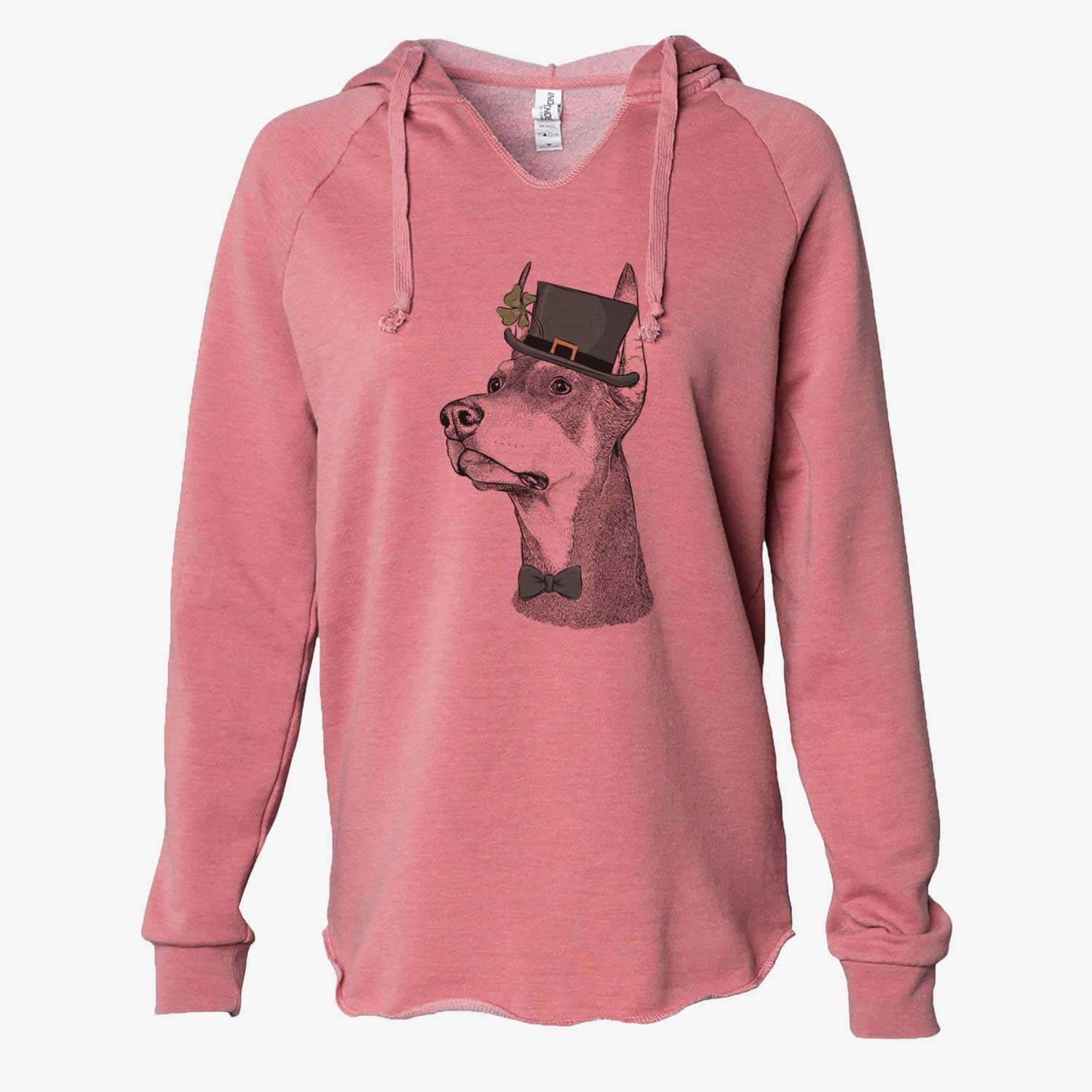 St. Patrick's Cenza the Doberman Pinscher - Cali Wave Hooded Sweatshirt