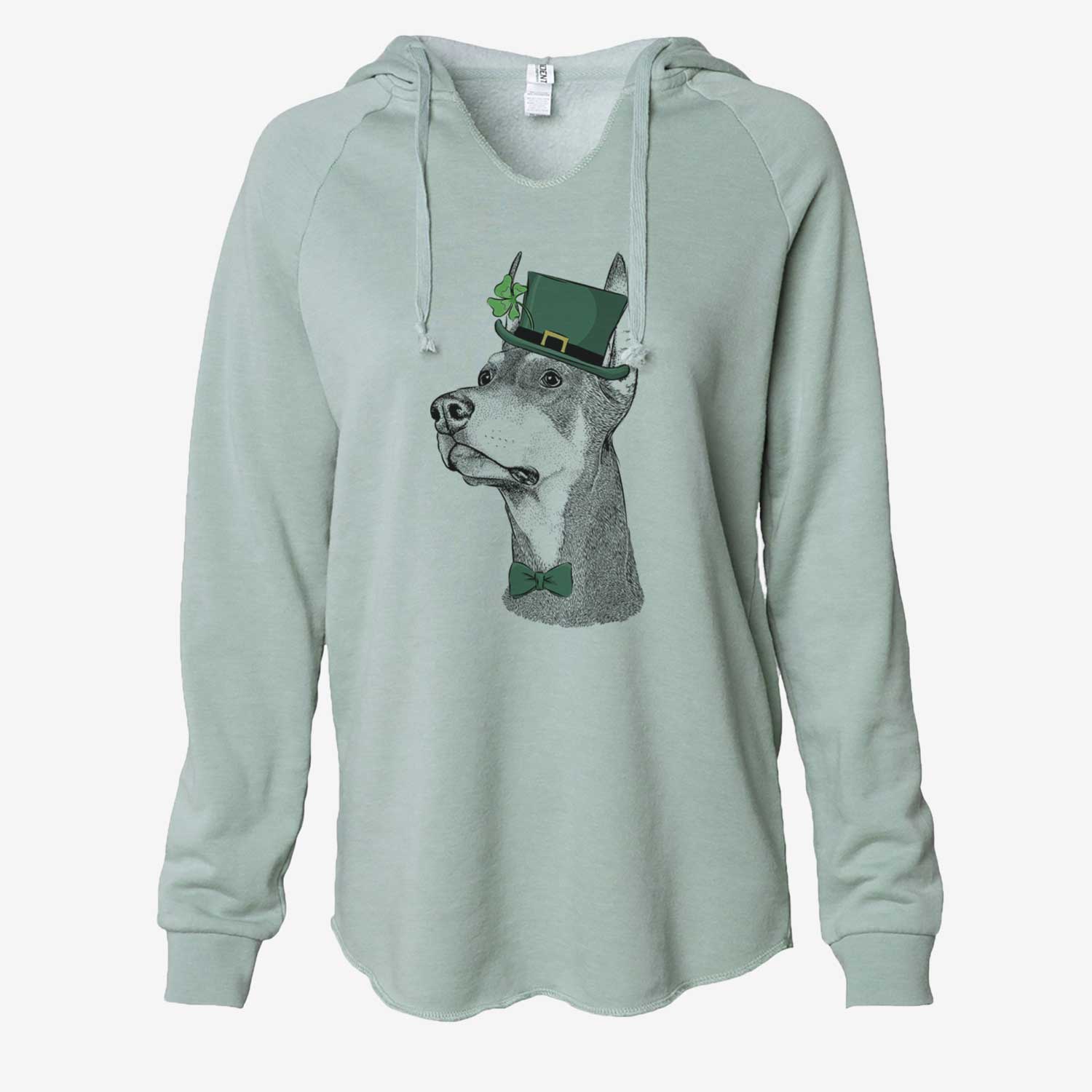 St. Patrick's Cenza the Doberman Pinscher - Cali Wave Hooded Sweatshirt