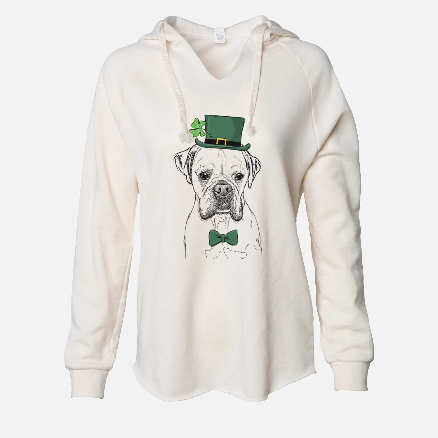 St. Patrick's Champion Bentley the Boxer - Cali Wave Hooded Sweatshirt