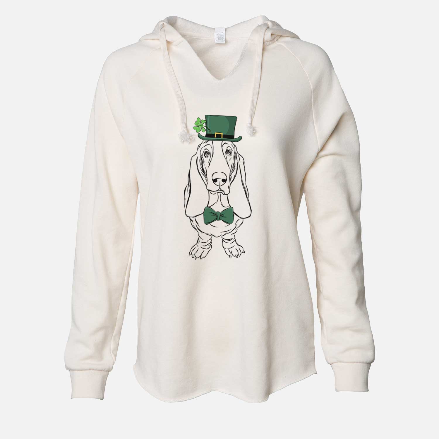 St. Patrick's Charlie the Basset Hound - Cali Wave Hooded Sweatshirt