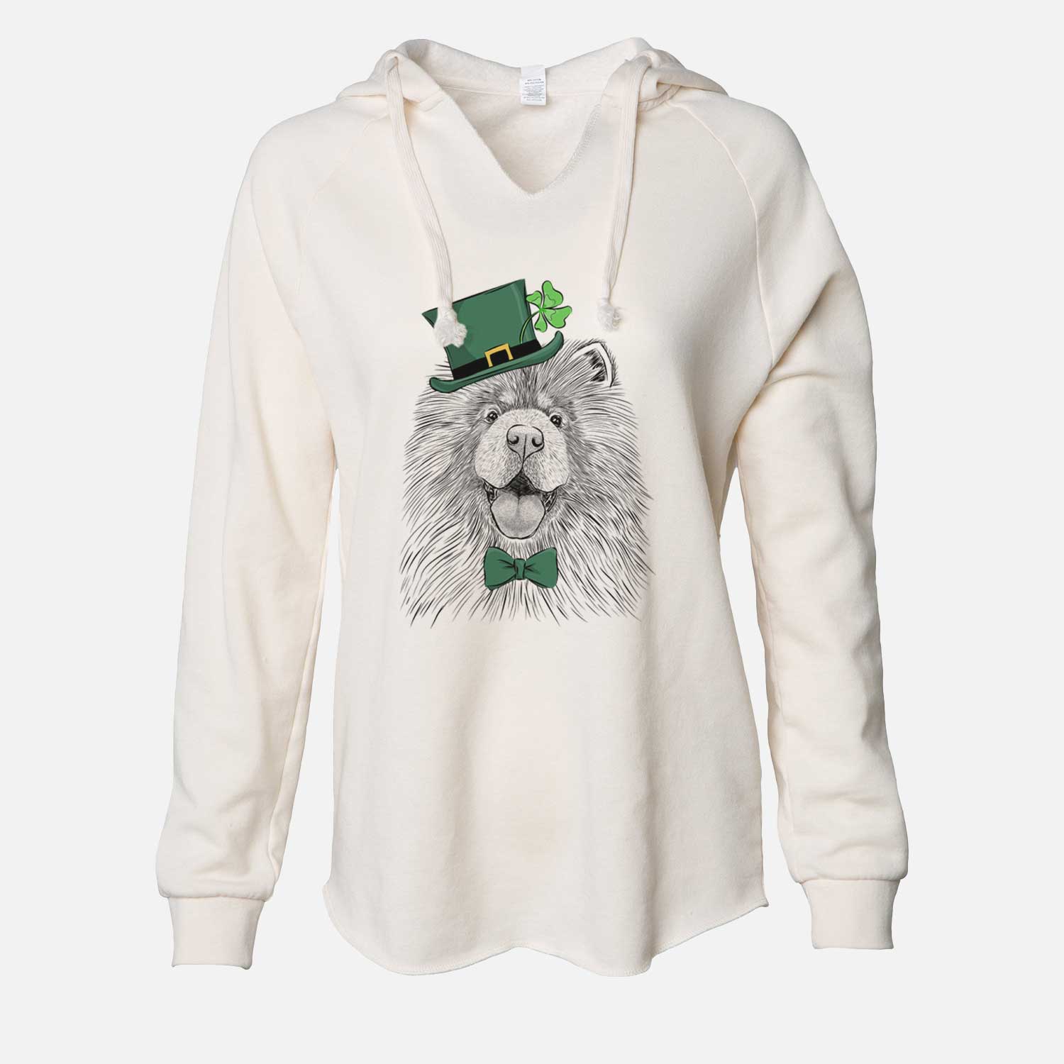St. Patrick's Charming Charlie the Chow Chow - Cali Wave Hooded Sweatshirt