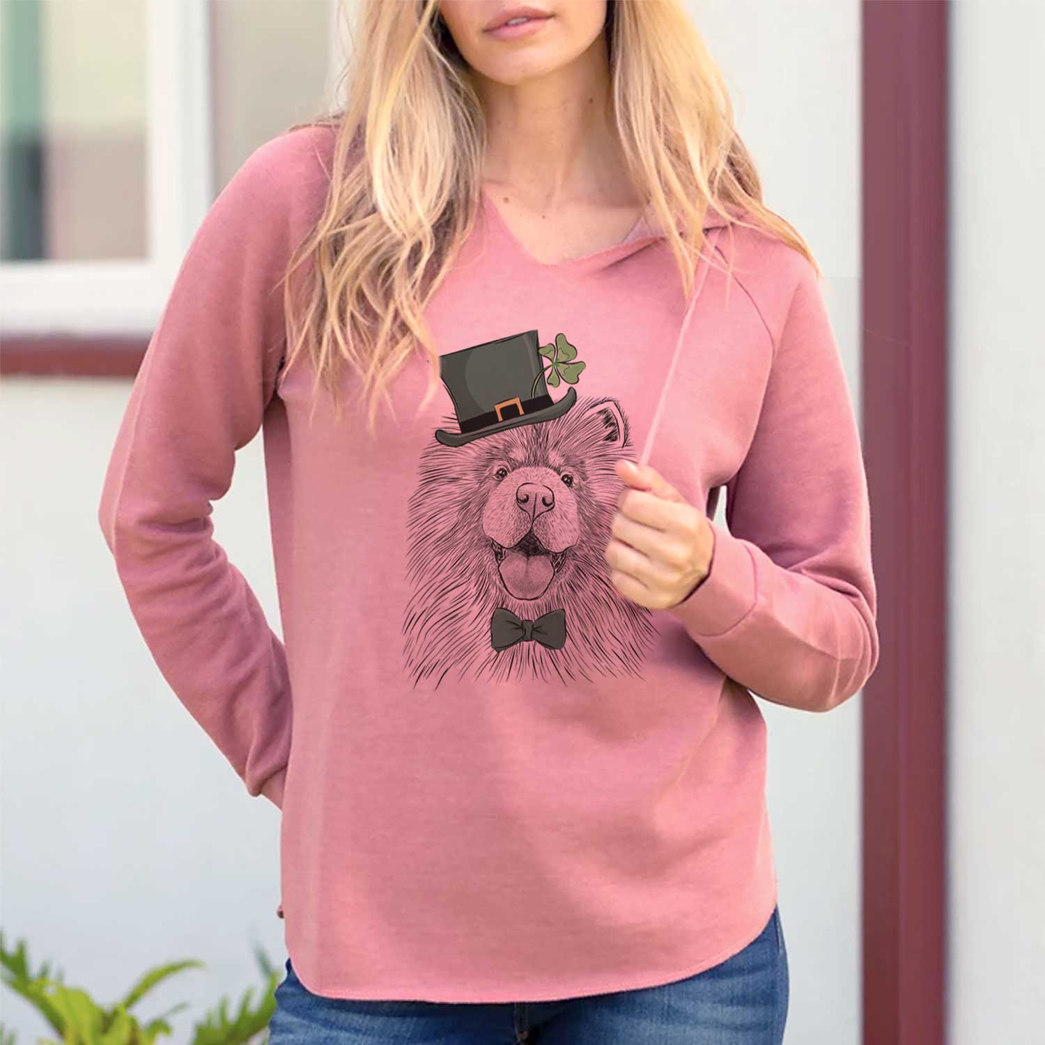 St. Patrick's Charming Charlie the Chow Chow - Cali Wave Hooded Sweatshirt