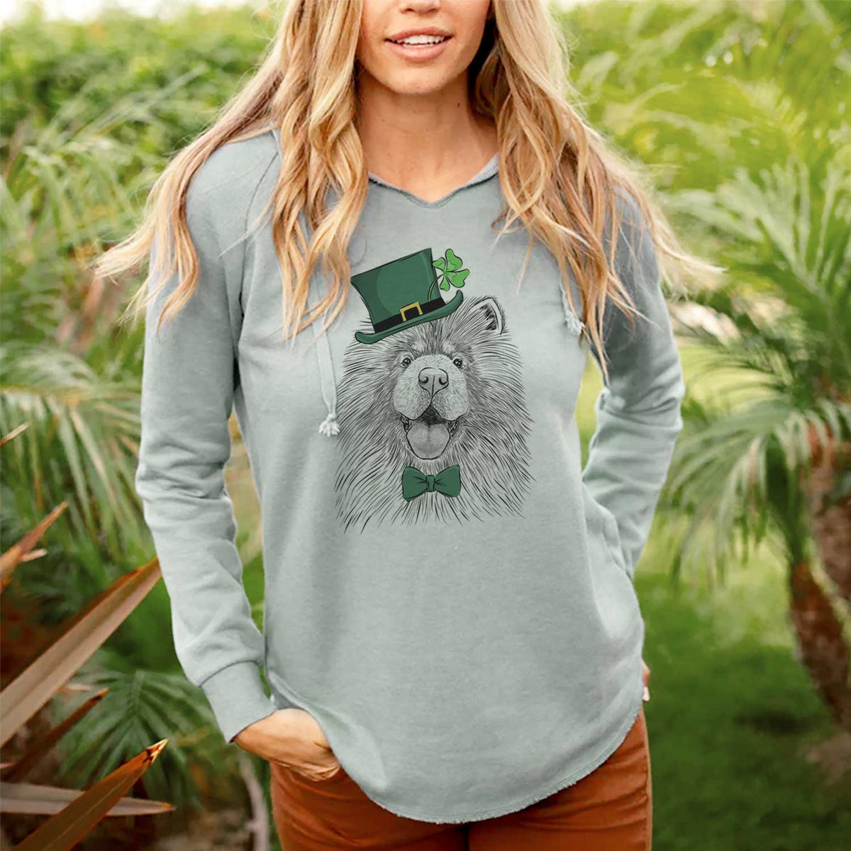St. Patrick's Charming Charlie the Chow Chow - Cali Wave Hooded Sweatshirt