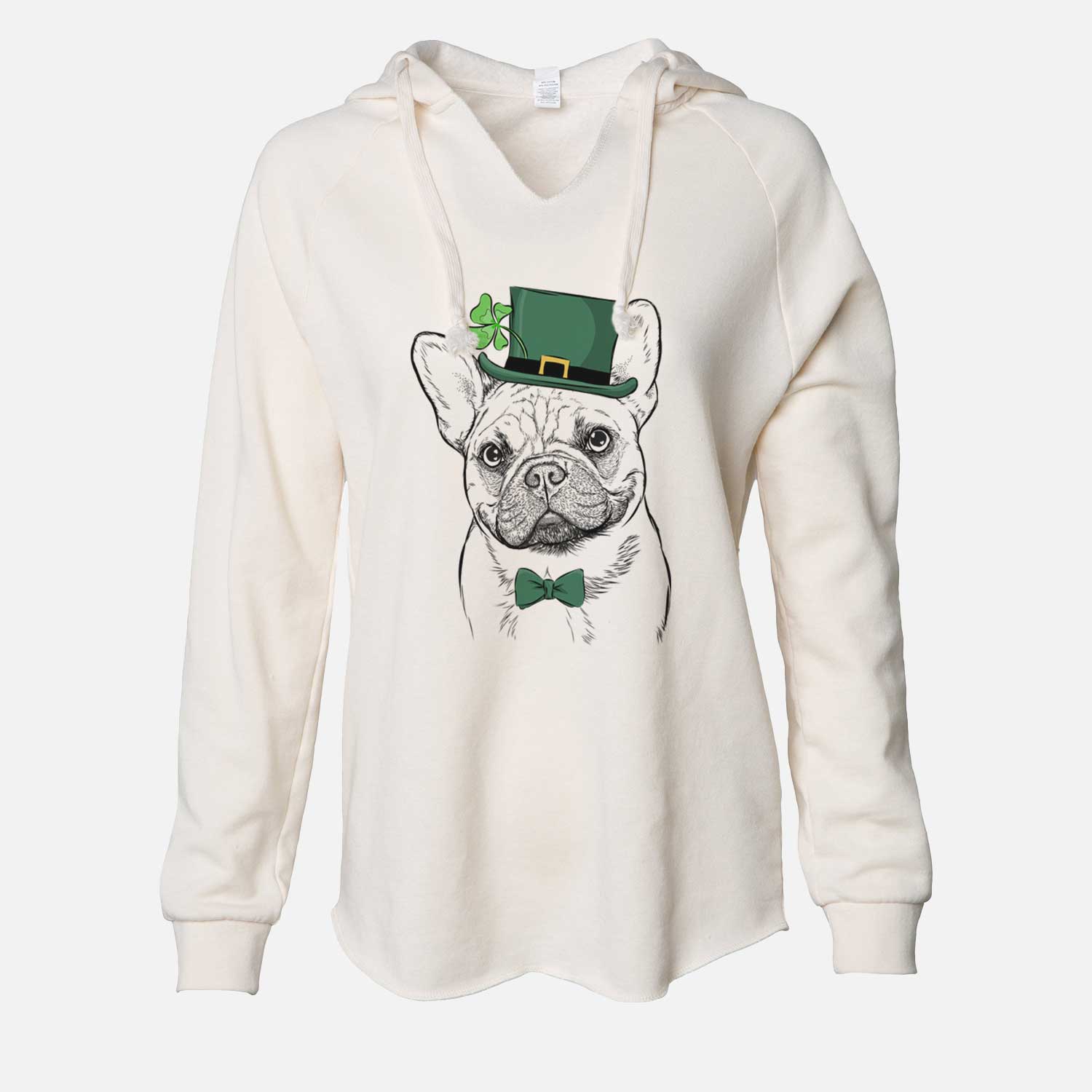 St. Patrick's Chew Chew the French Bulldog - Cali Wave Hooded Sweatshirt