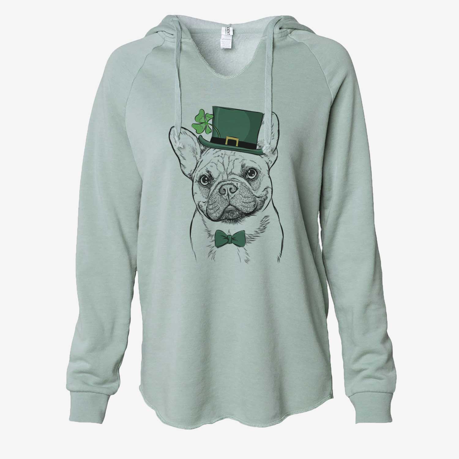 St. Patrick's Chew Chew the French Bulldog - Cali Wave Hooded Sweatshirt