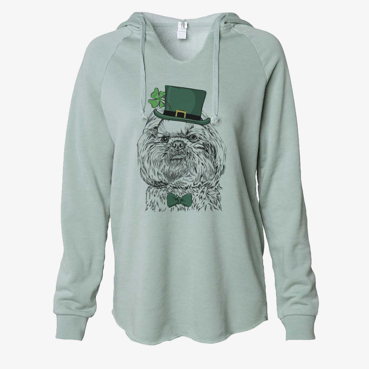 St. Patrick's Chewie the Shih Tzu - Cali Wave Hooded Sweatshirt