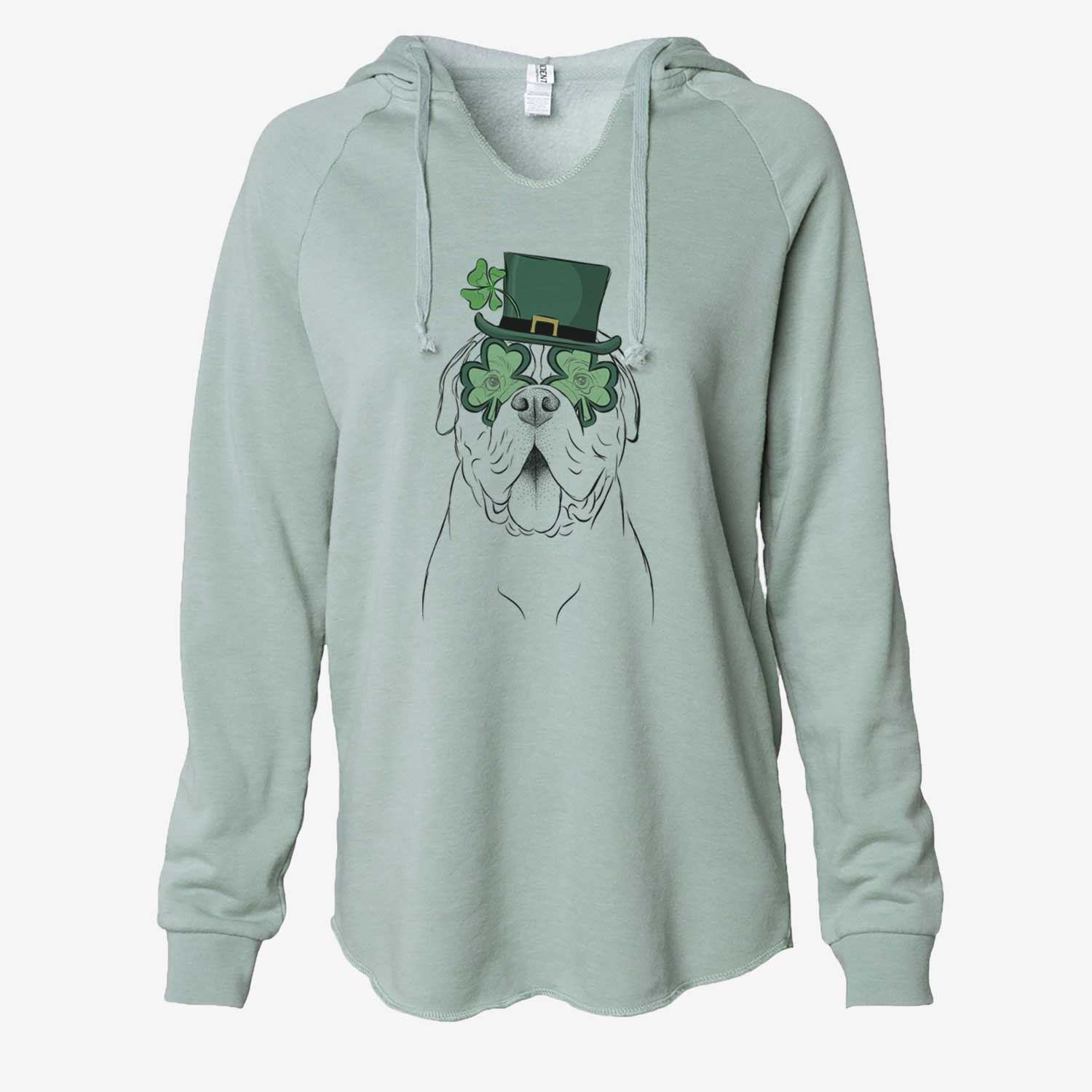 St. Patrick's Chief the Boxer Bulldog Mix - Cali Wave Hooded Sweatshirt