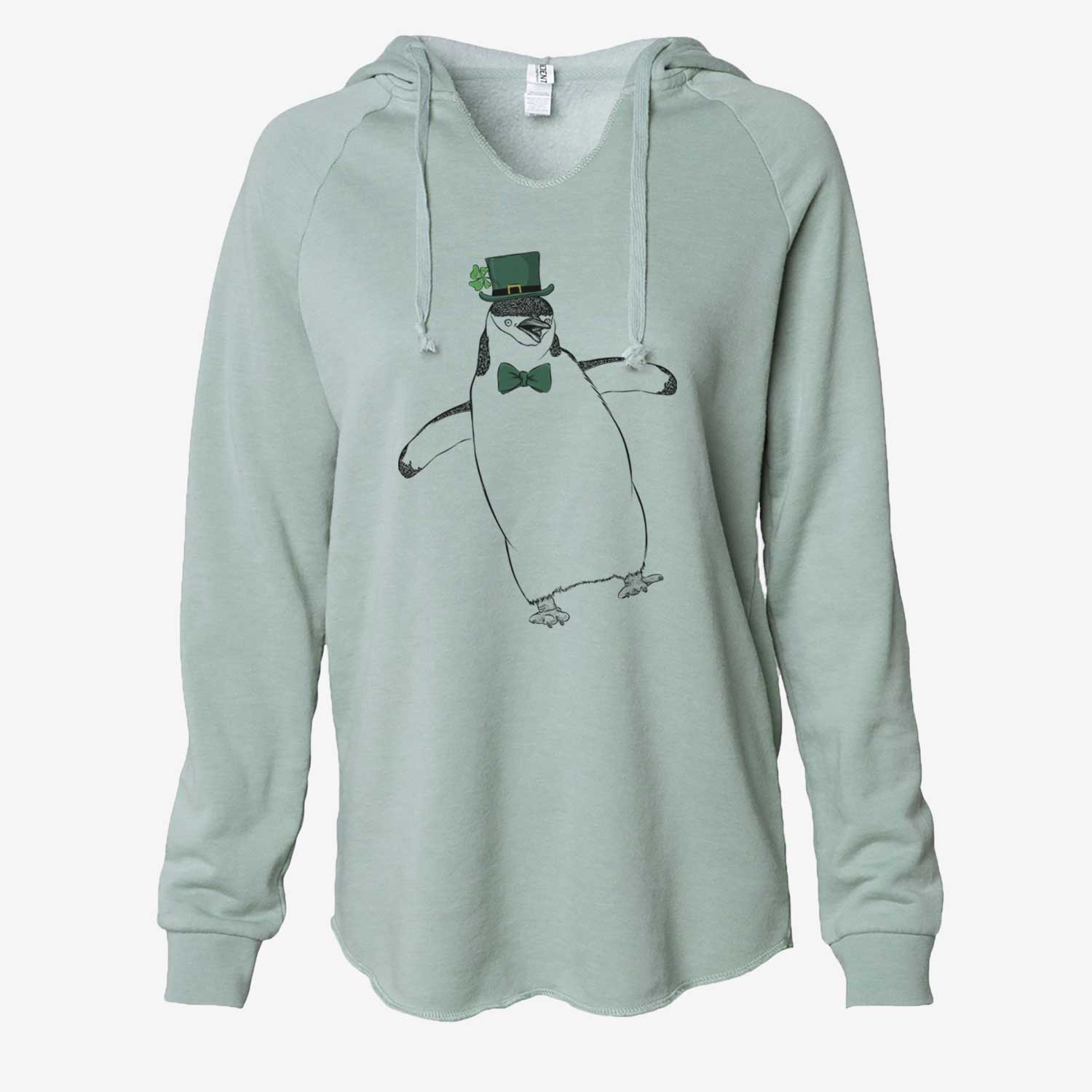 St. Patrick's Chive the Chinstrap Penguin - Cali Wave Hooded Sweatshirt