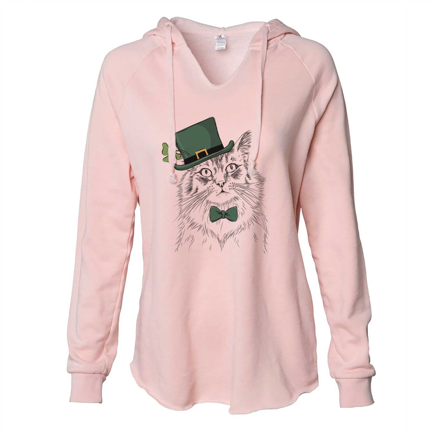 St. Patrick's Chloe the Tabby Cat - Cali Wave Hooded Sweatshirt