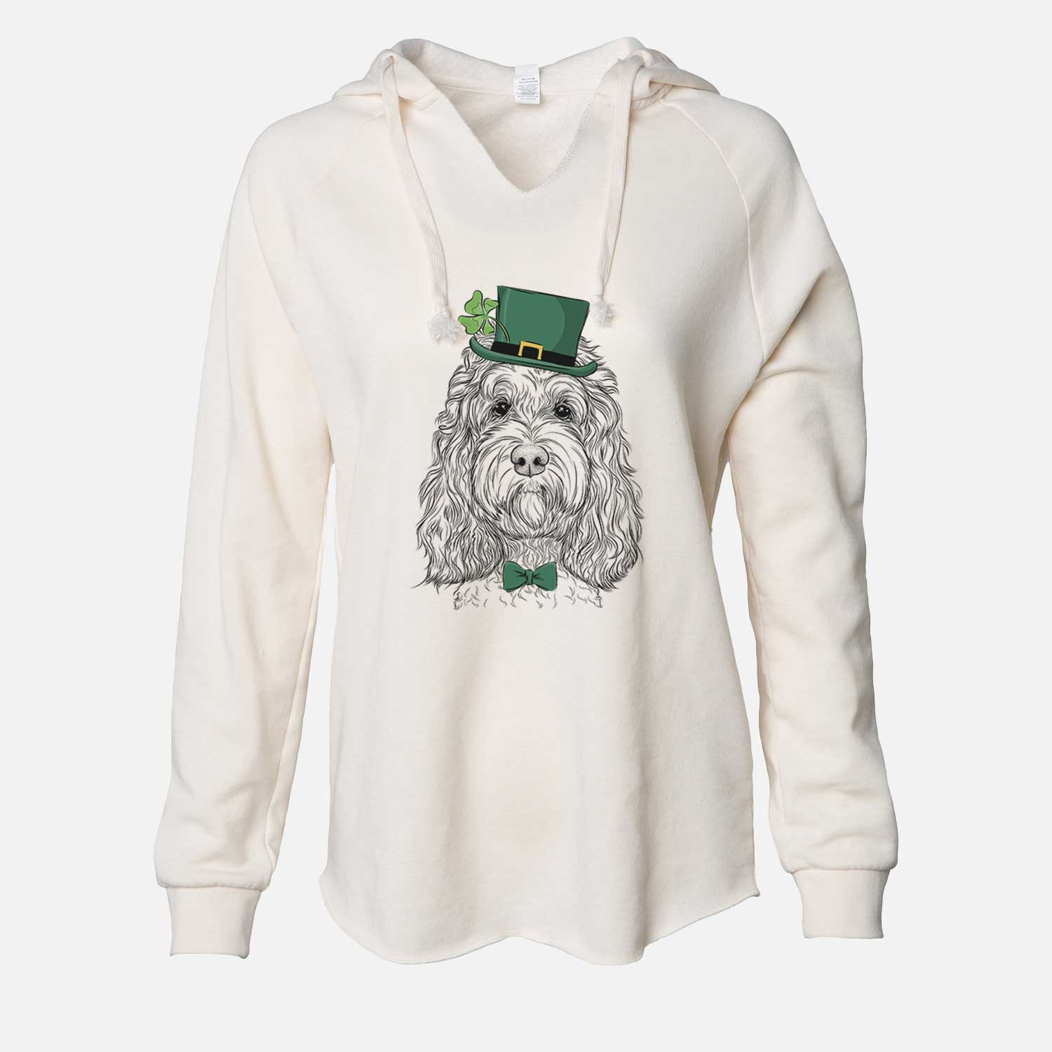 St. Patrick's Chloe the Cockapoo - Cali Wave Hooded Sweatshirt