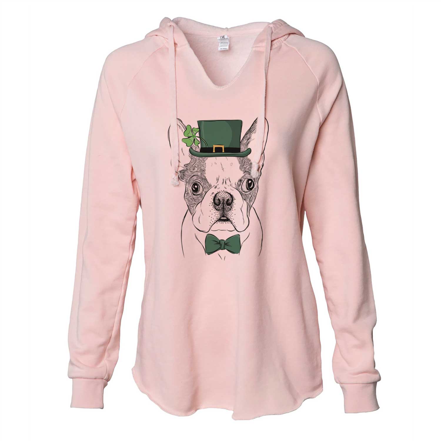 St. Patrick's Chocolate Chip the Boston Terrier - Cali Wave Hooded Sweatshirt