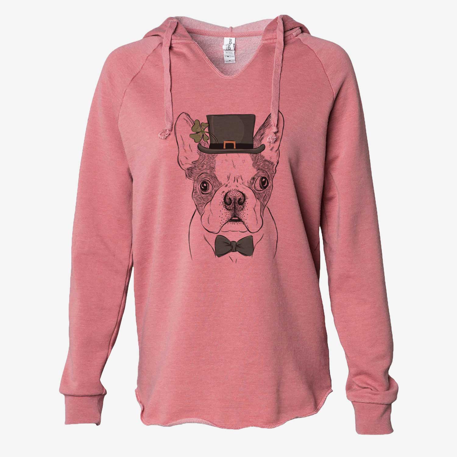 St. Patrick's Chocolate Chip the Boston Terrier - Cali Wave Hooded Sweatshirt