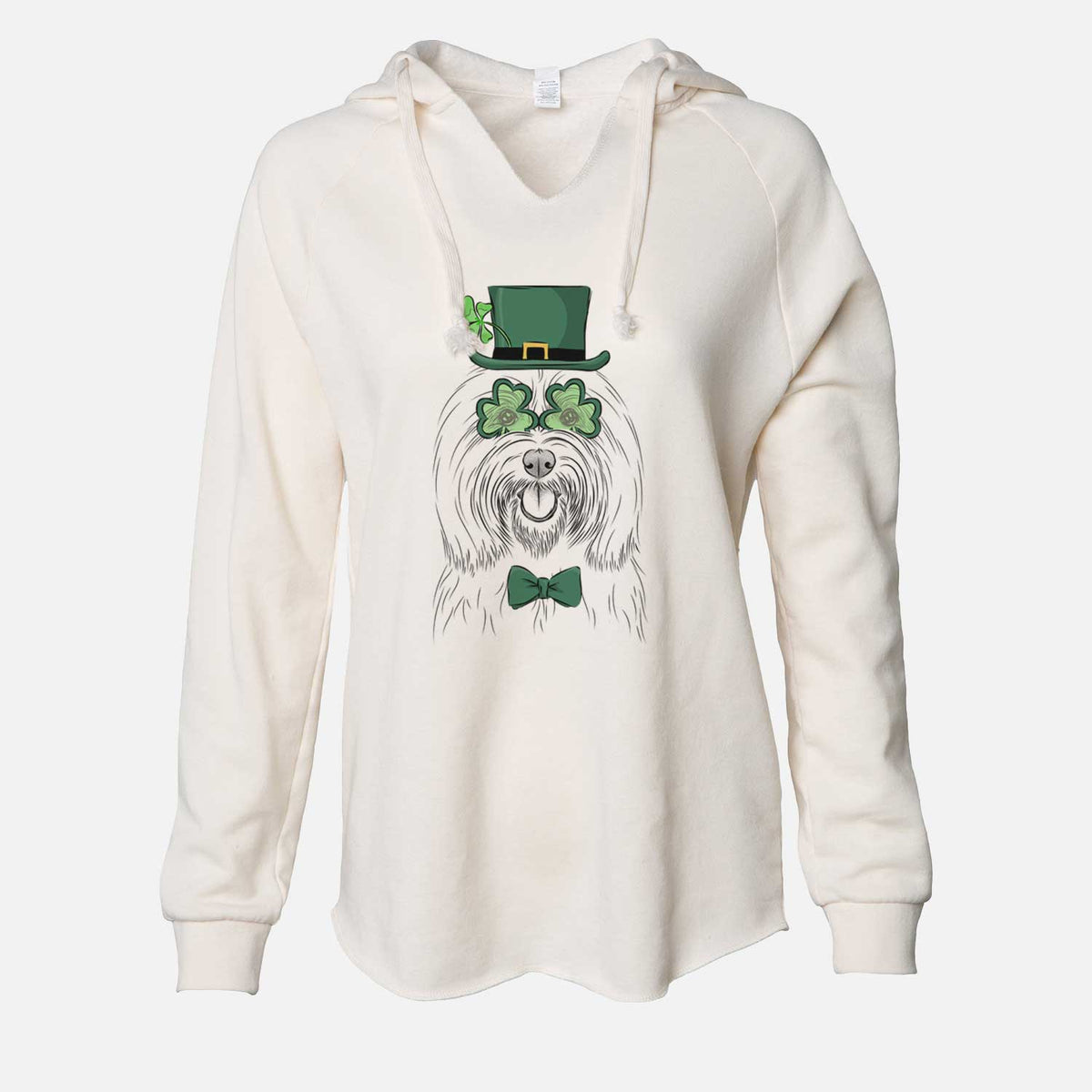 St. Patrick's Claude the Coton de Tulear - Cali Wave Hooded Sweatshirt
