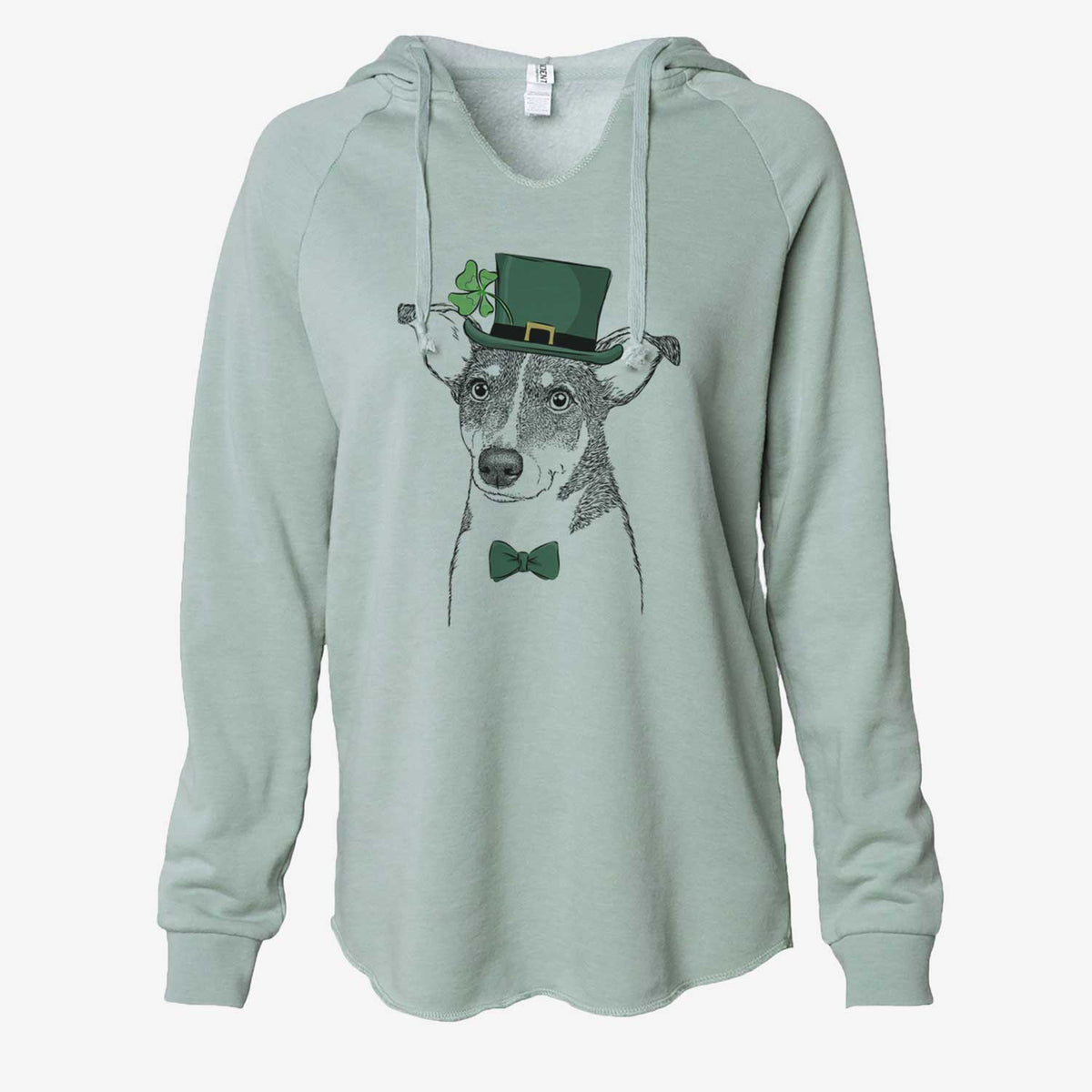 St. Patrick's Cleo the Terrier Mix - Cali Wave Hooded Sweatshirt