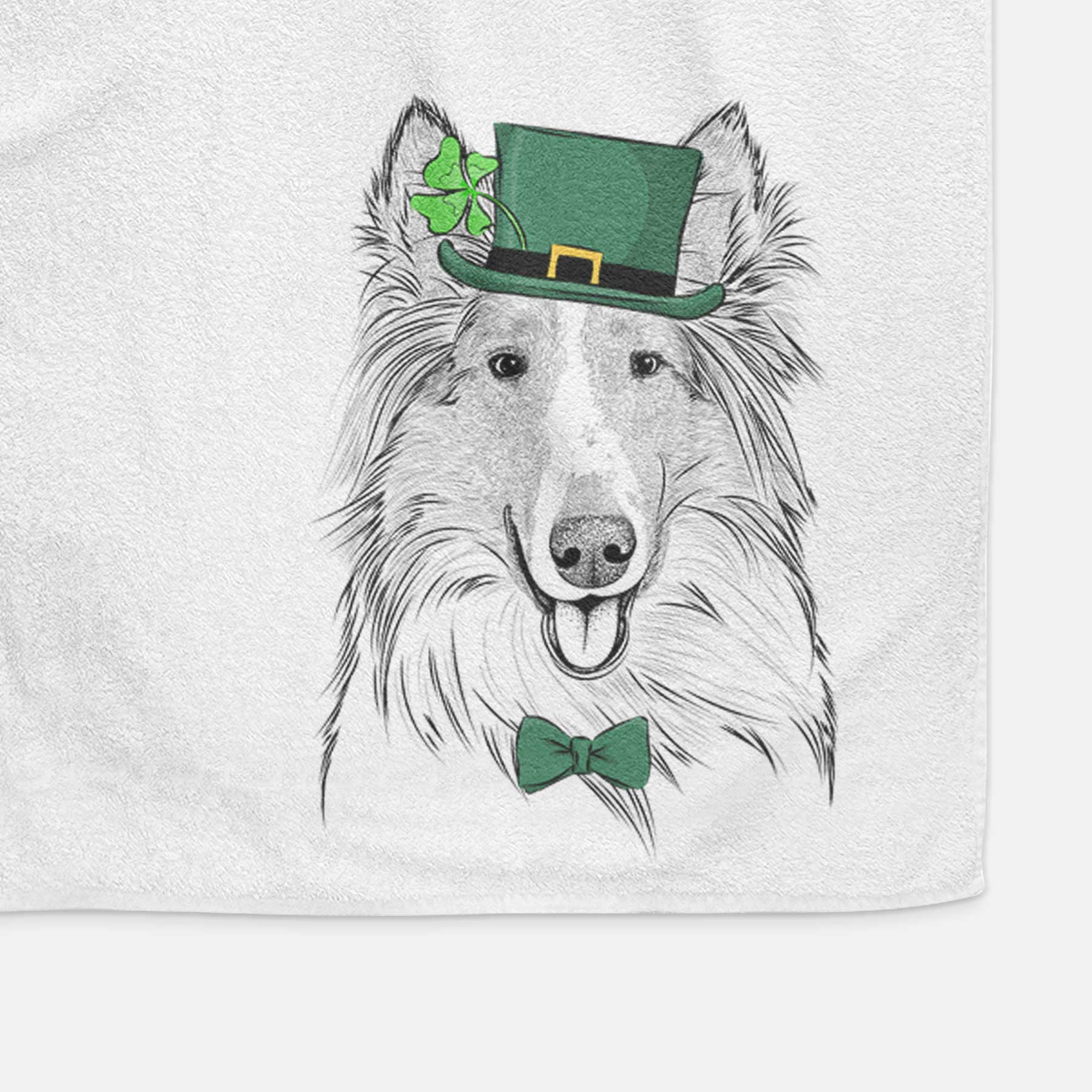 Conrad the Rough Collie Decorative Hand Towel