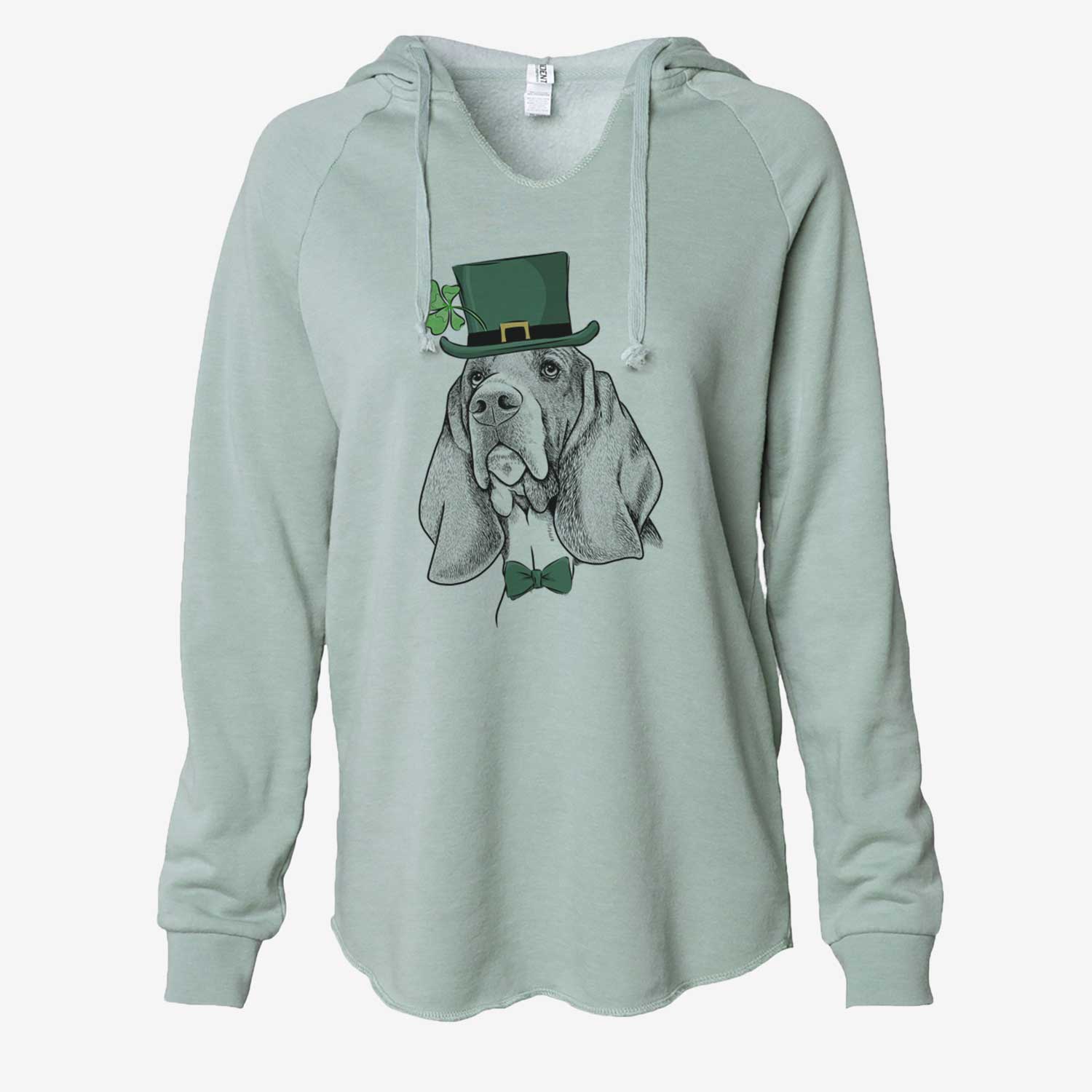 St. Patrick's Cooper the Basset Hound - Cali Wave Hooded Sweatshirt