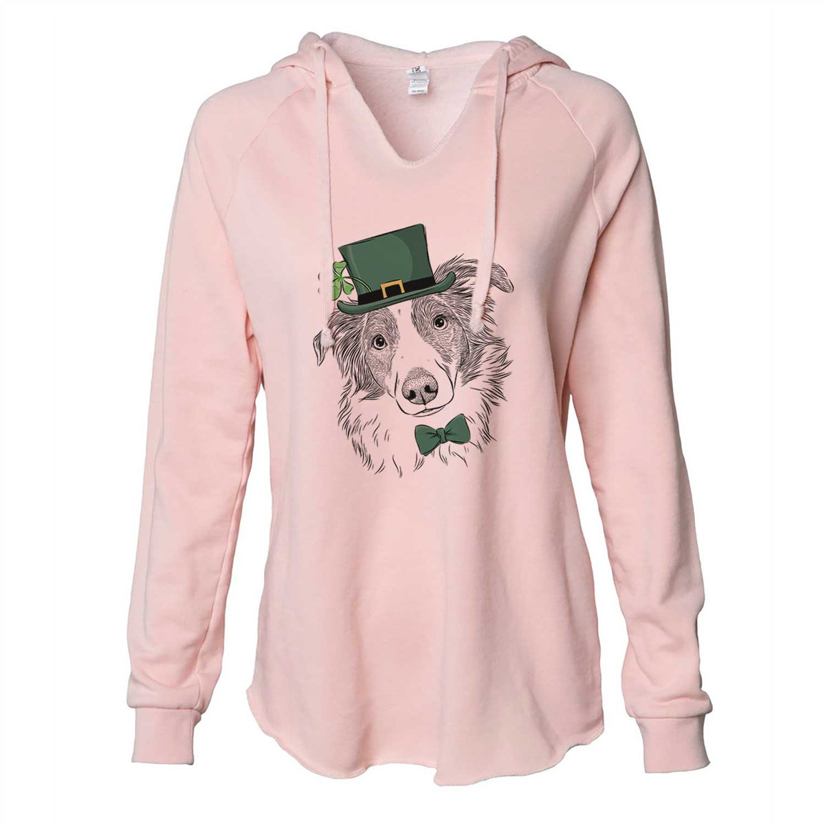 St. Patrick's Cyclone the Australian Shepherd - Cali Wave Hooded Sweatshirt
