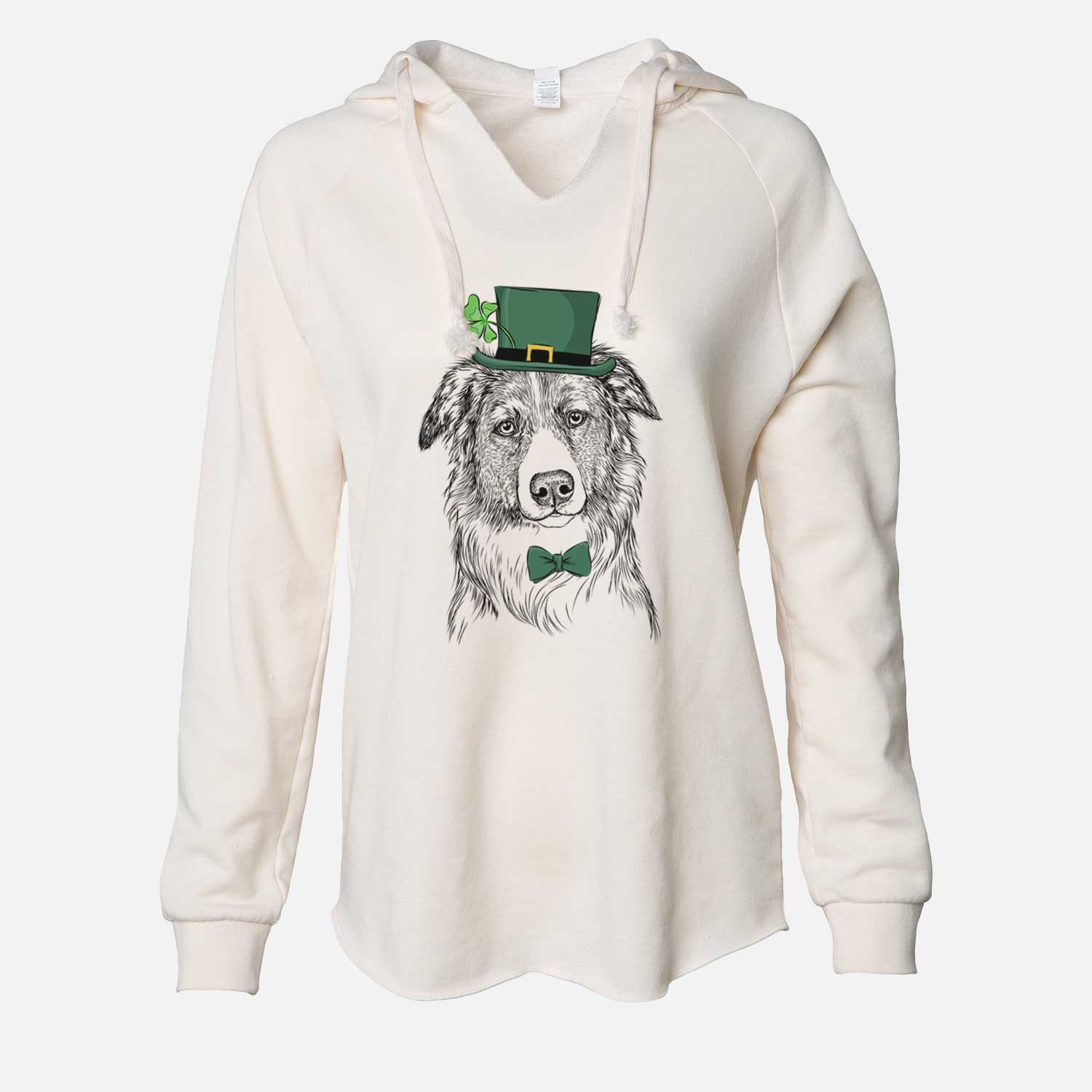 St. Patrick's Cynder the English Shepherd - Cali Wave Hooded Sweatshirt