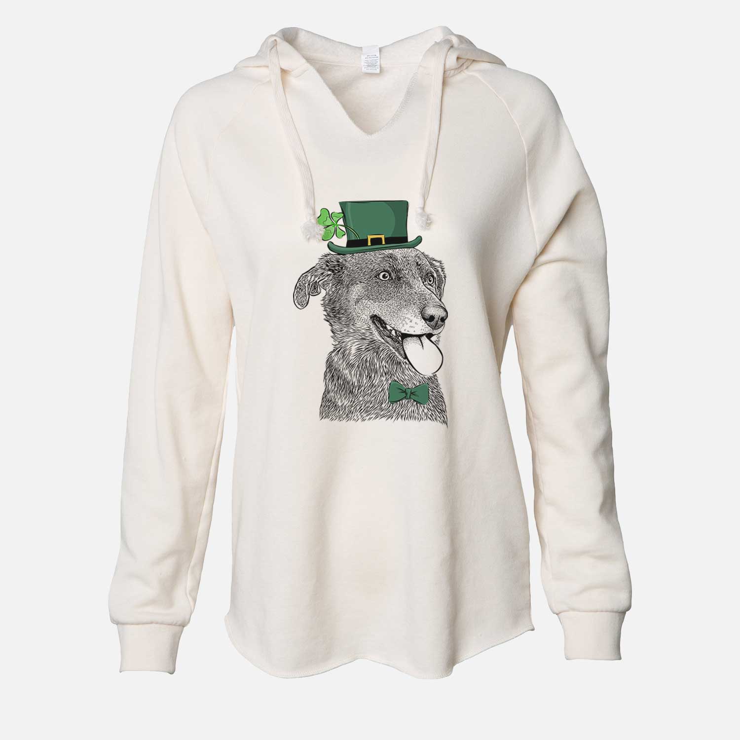 St. Patrick's Daisy the Australian Shepherd Mix - Cali Wave Hooded Sweatshirt