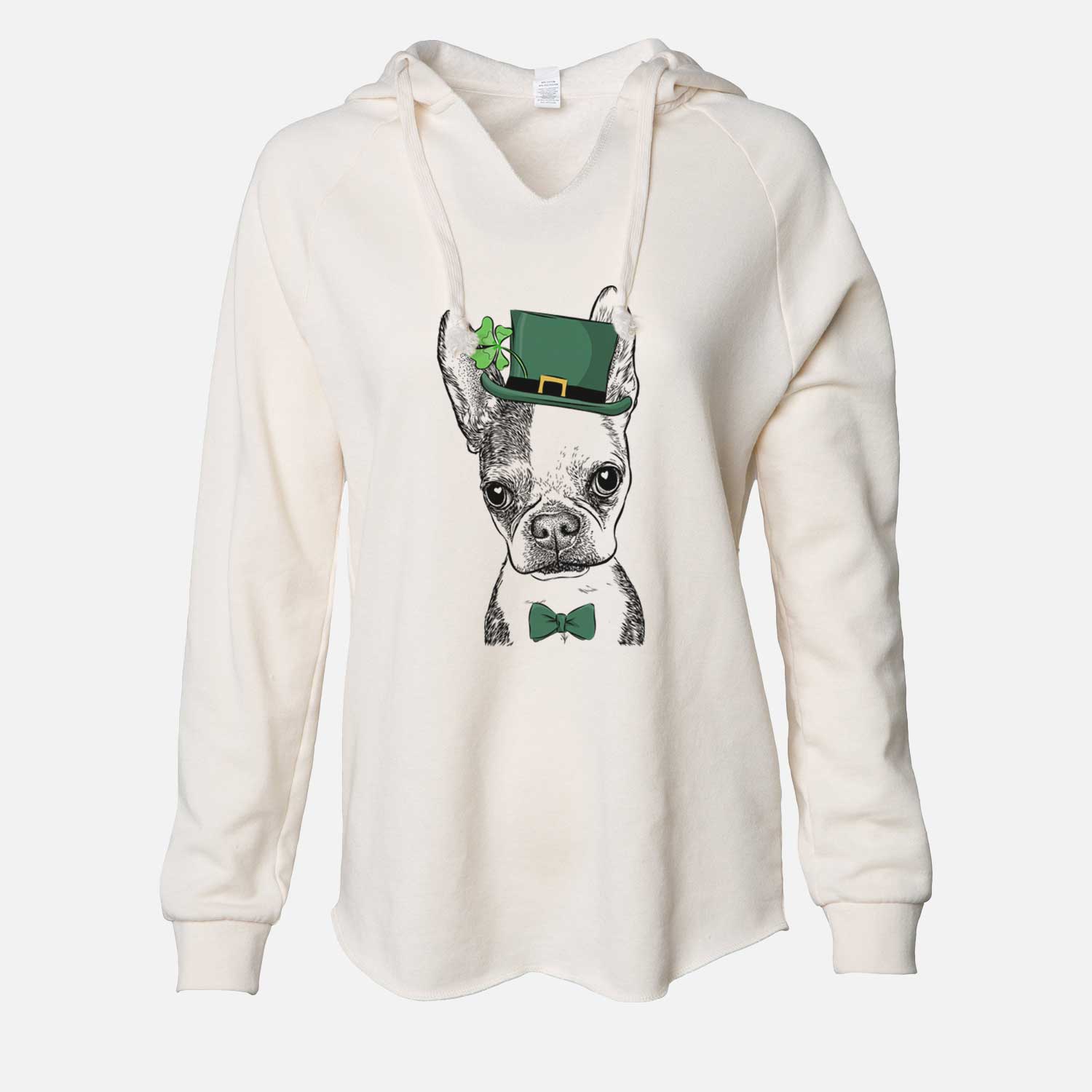 St. Patrick's Daisy the Boston Terrier - Cali Wave Hooded Sweatshirt