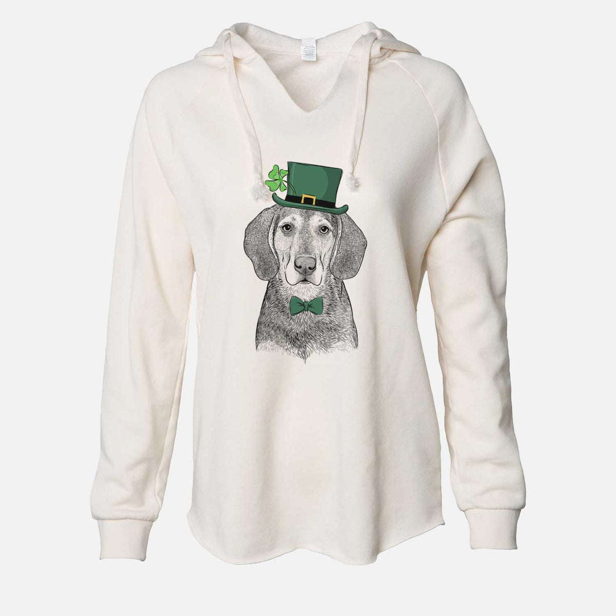 St. Patrick's Daisy the Hound Mix - Cali Wave Hooded Sweatshirt
