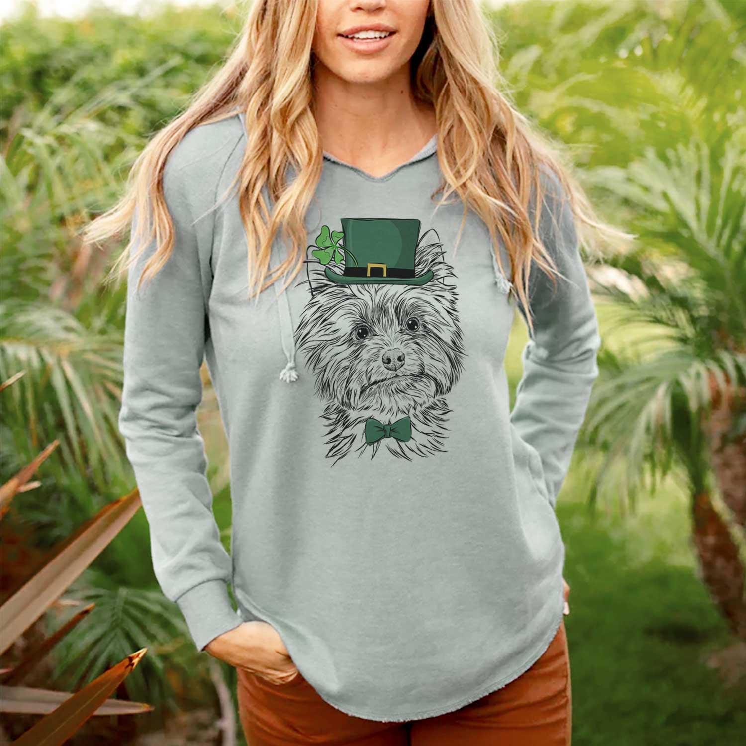 St. Patrick's Dakota the Yorkshire Terrier - Cali Wave Hooded Sweatshirt