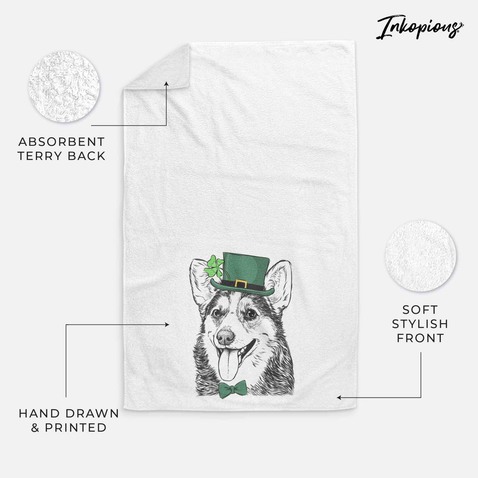 Darma the Corgi Decorative Hand Towel