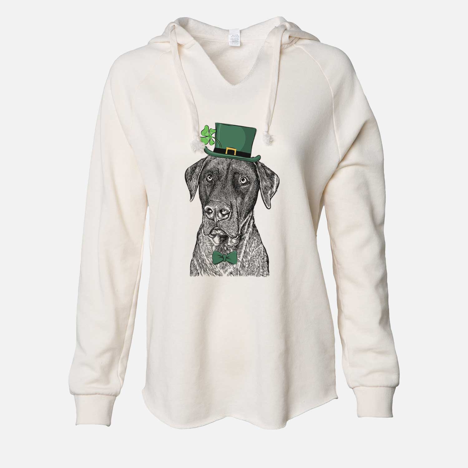 St. Patrick's David the Boxador - Cali Wave Hooded Sweatshirt