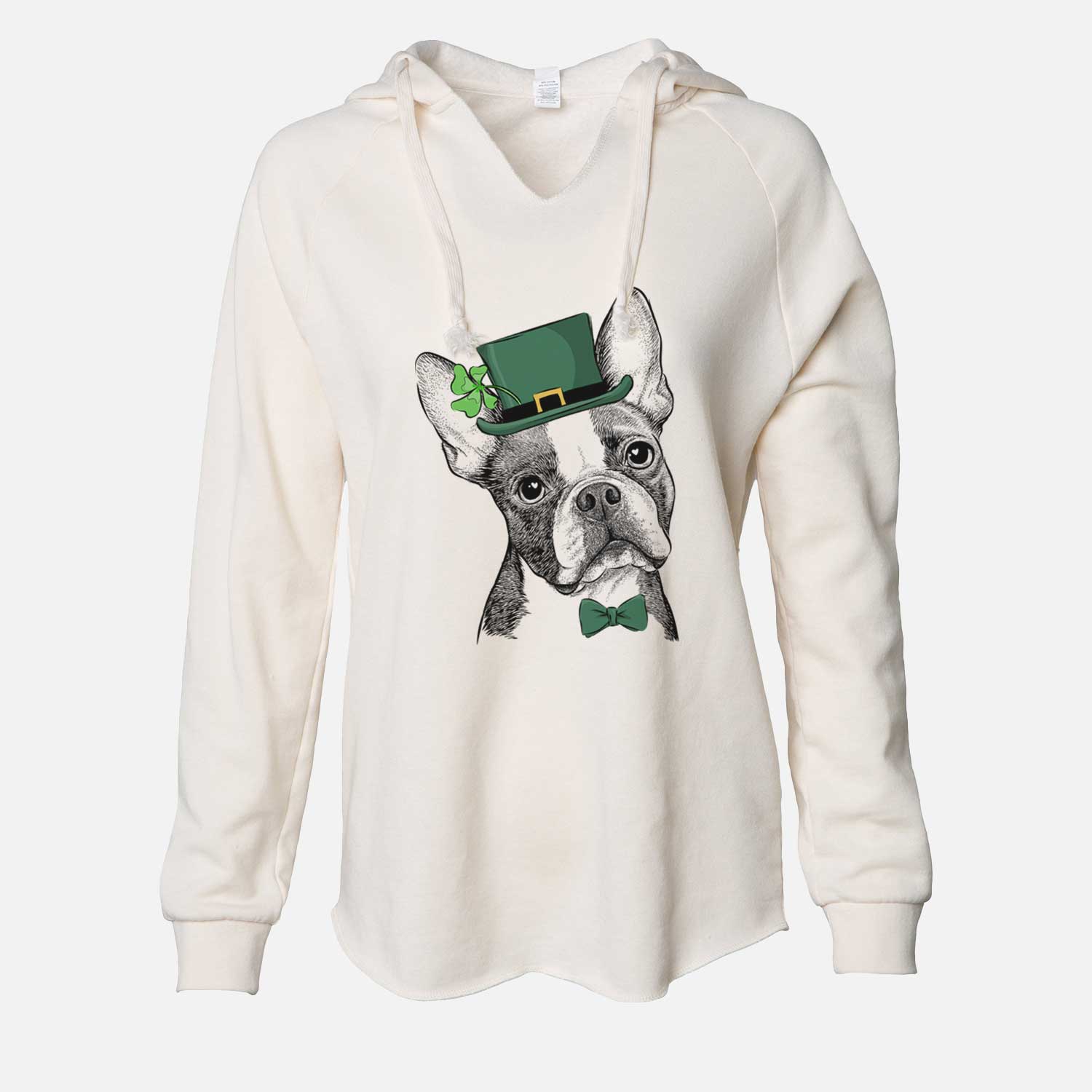 St. Patrick's Dee Dee the Boston Terrier - Cali Wave Hooded Sweatshirt