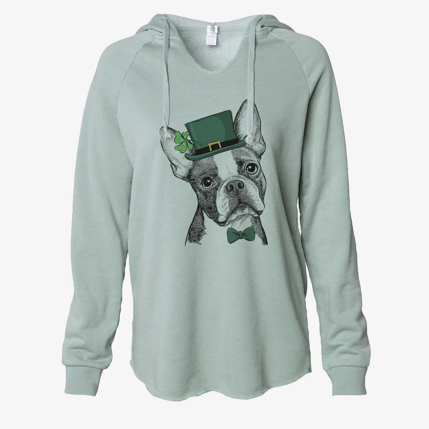 St. Patrick's Dee Dee the Boston Terrier - Cali Wave Hooded Sweatshirt