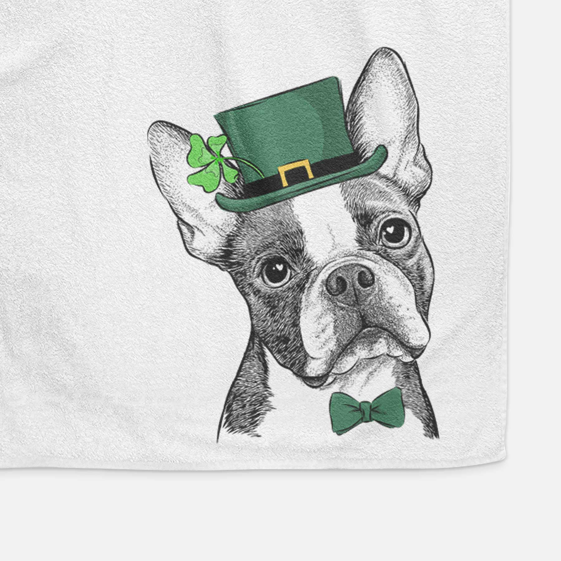 Dee Dee the Boston Terrier Decorative Hand Towel