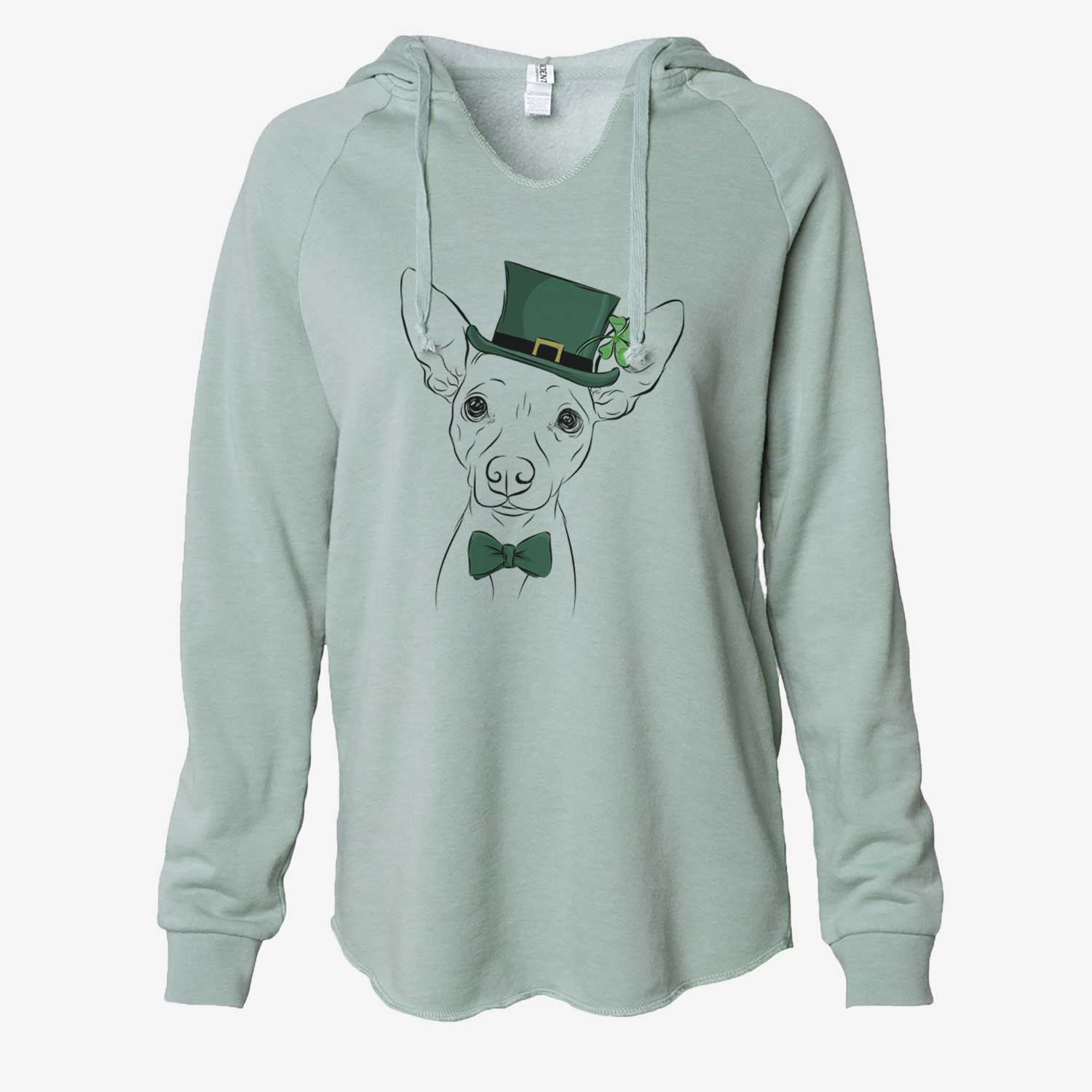 St. Patrick's Desi the American Hairless Terrier - Cali Wave Hooded Sweatshirt