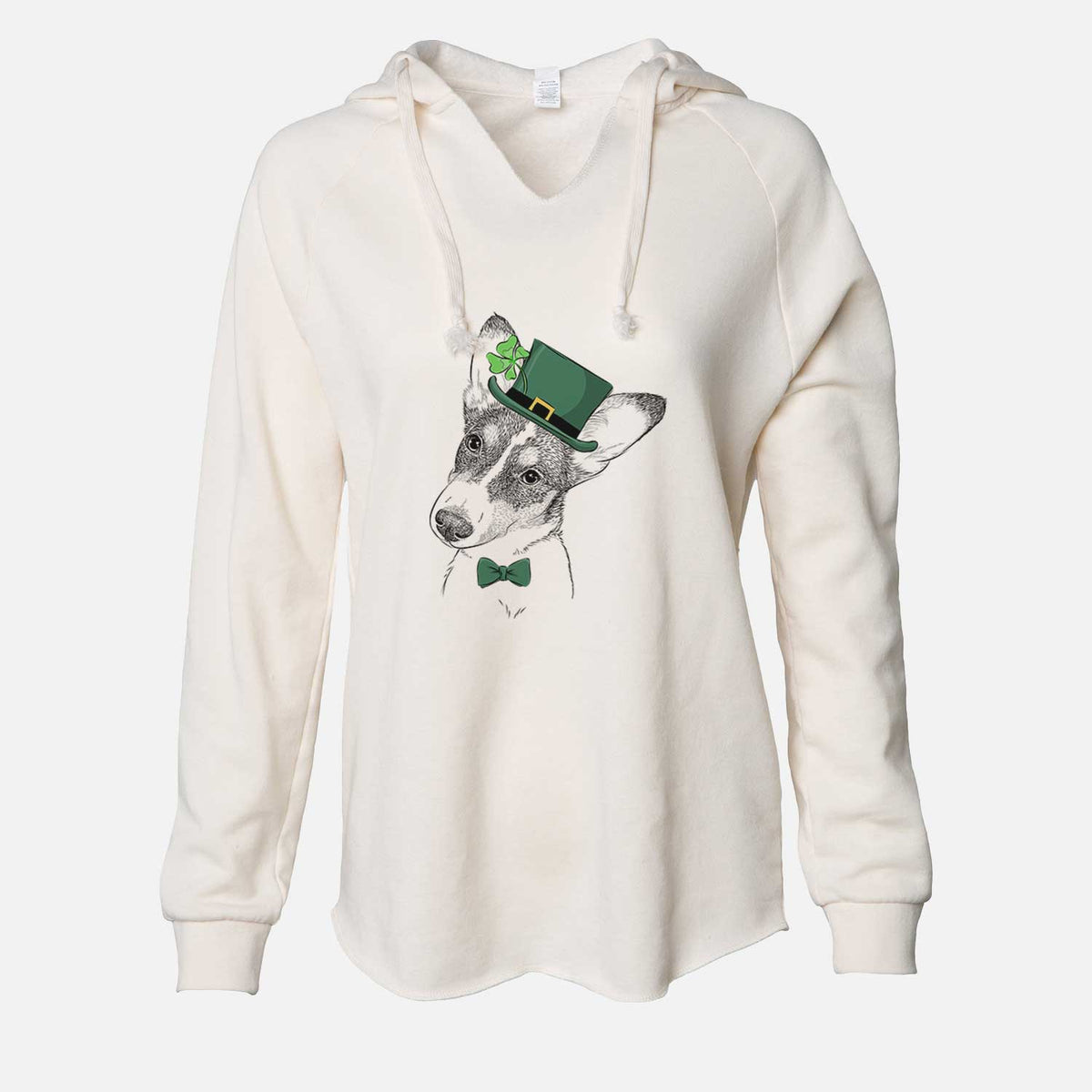 St. Patrick's Dexter the Corgi - Cali Wave Hooded Sweatshirt