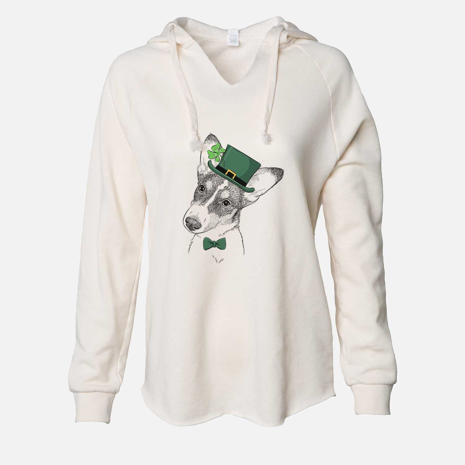 St. Patrick's Dexter the Corgi - Cali Wave Hooded Sweatshirt