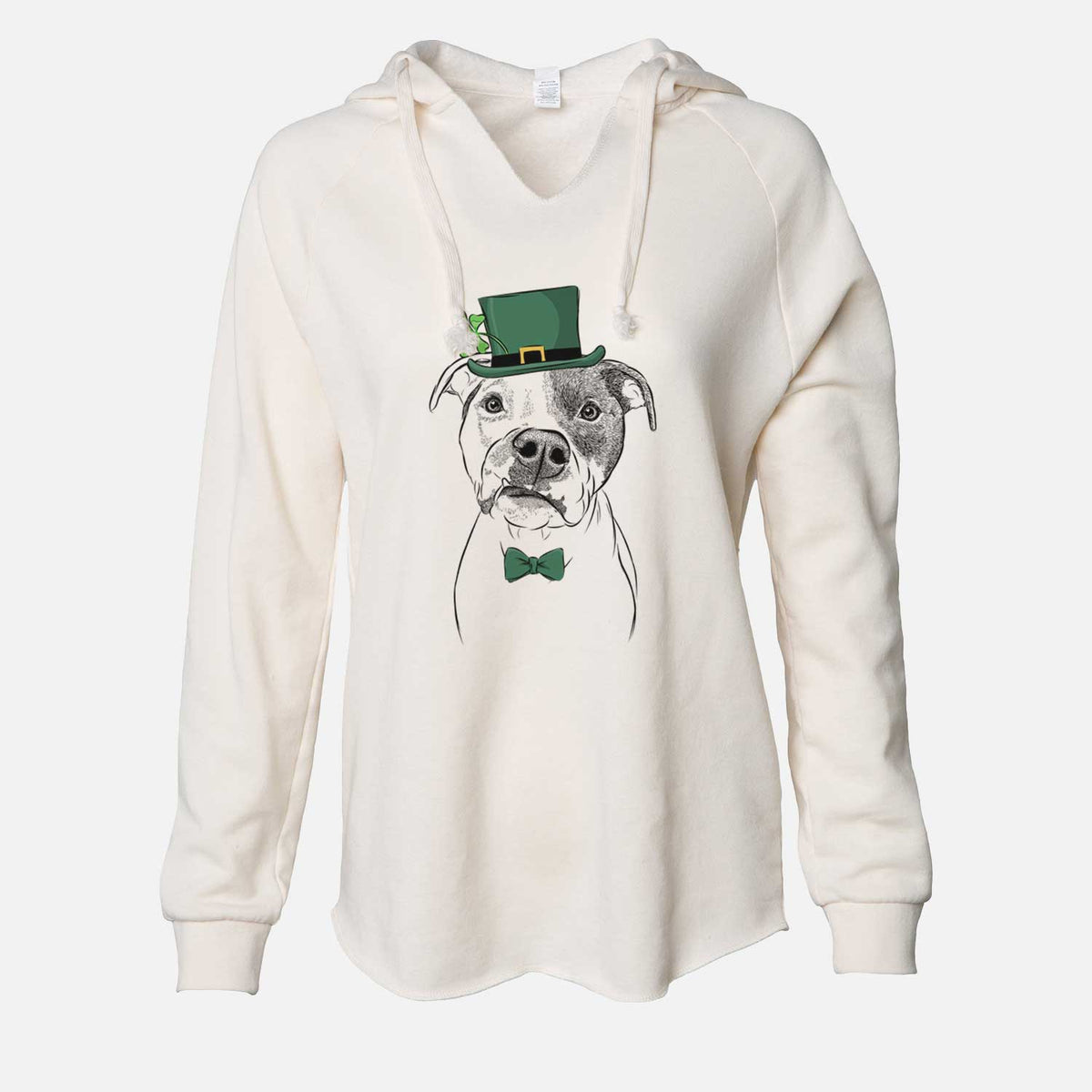 St. Patrick's Dexter the Pitbull - Cali Wave Hooded Sweatshirt