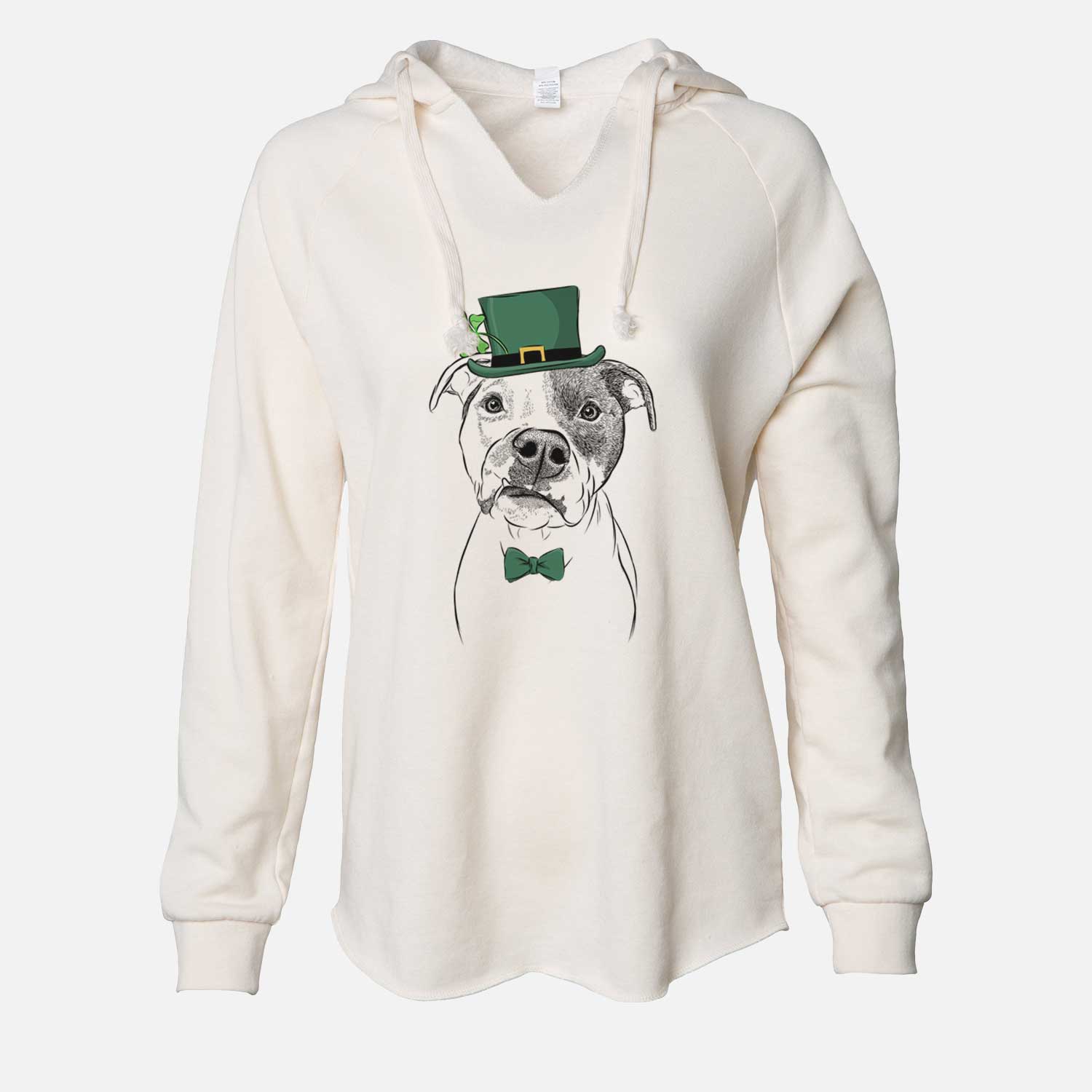 St. Patrick's Dexter the Pitbull - Cali Wave Hooded Sweatshirt