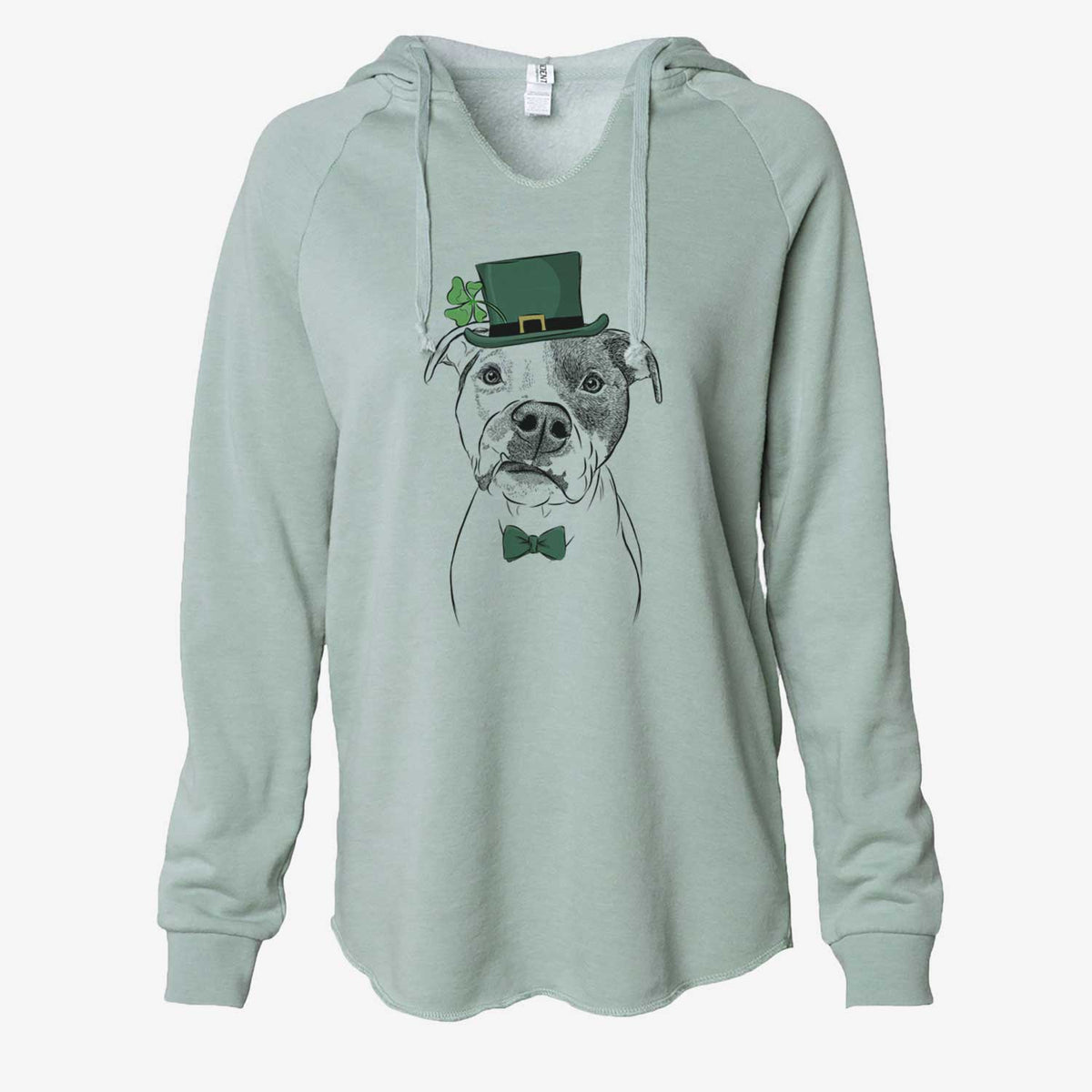 St. Patrick's Dexter the Pitbull - Cali Wave Hooded Sweatshirt