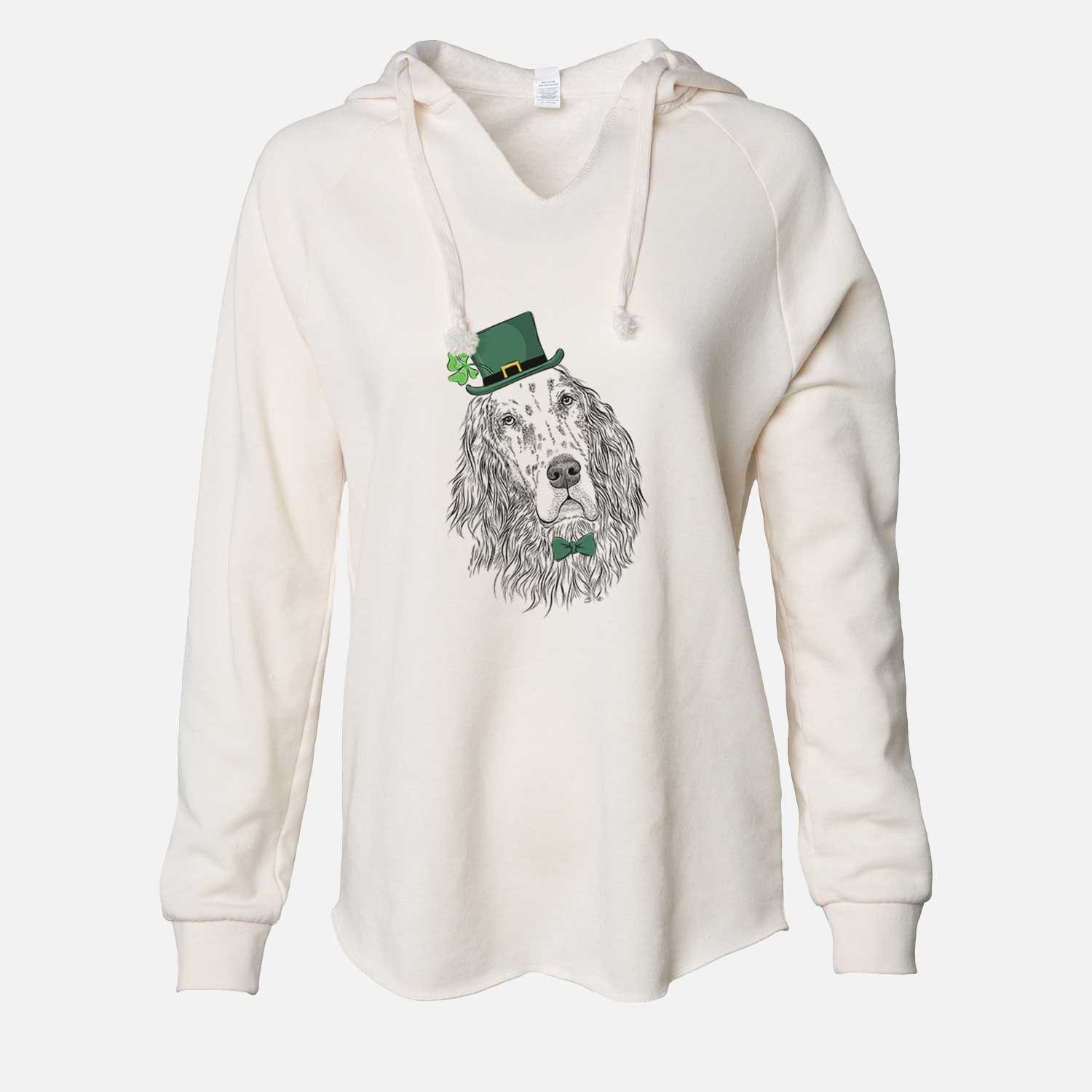 St. Patrick's Dexter the English Setter - Cali Wave Hooded Sweatshirt