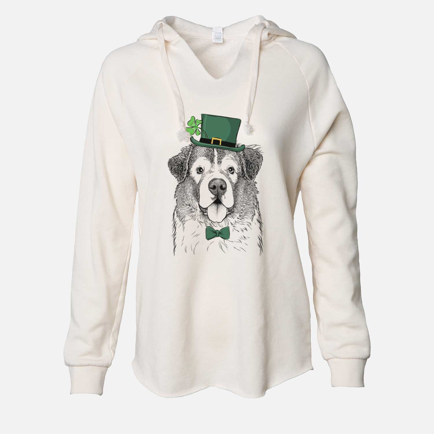 St. Patrick's Dilly the Saint Bernard - Cali Wave Hooded Sweatshirt