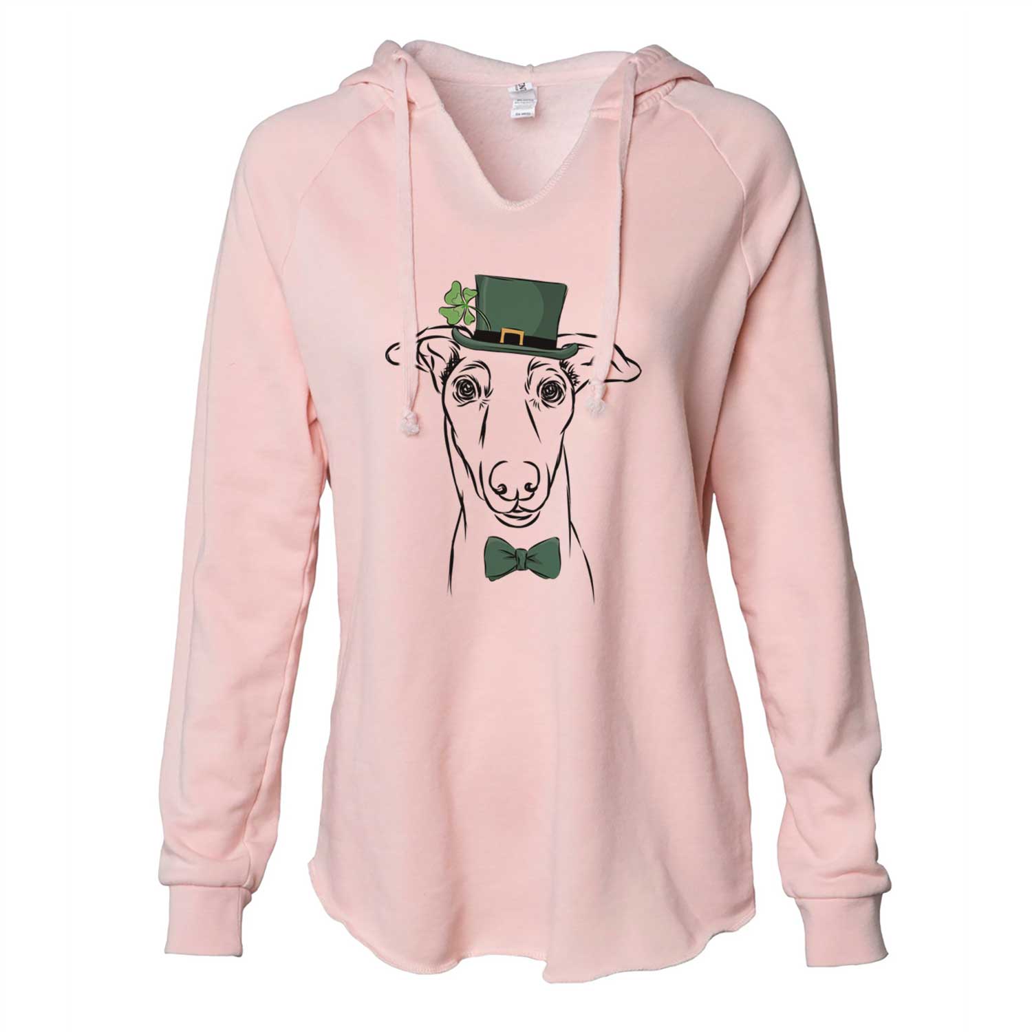 St. Patrick's Diva the Greyhound - Cali Wave Hooded Sweatshirt