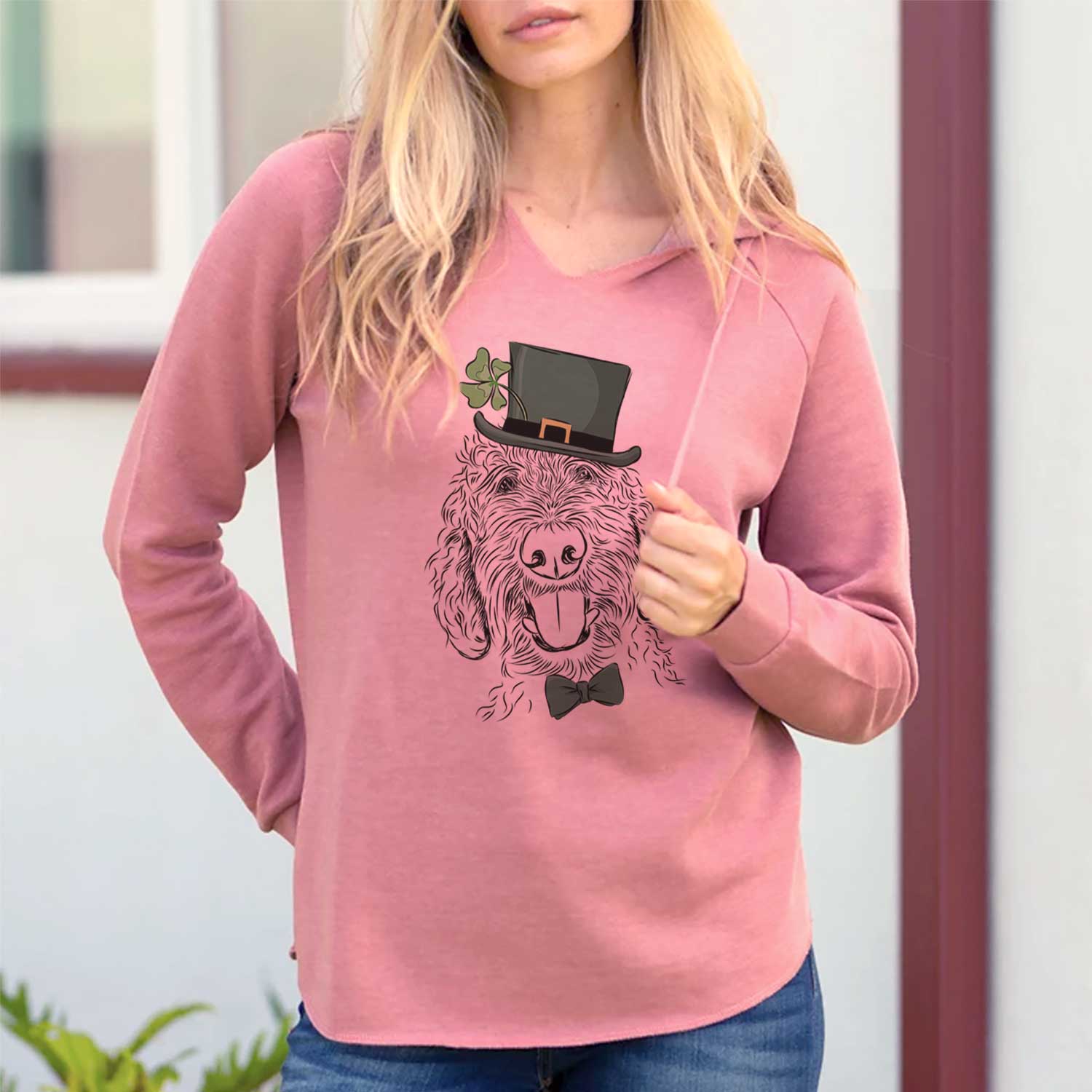 St. Patrick's Dixie the Doodle - Cali Wave Hooded Sweatshirt