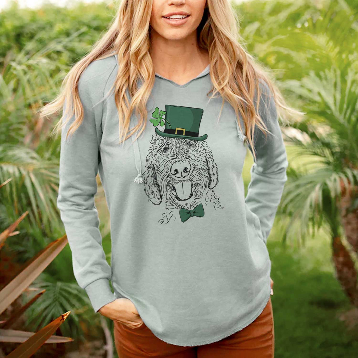 St. Patrick's Dixie the Doodle - Cali Wave Hooded Sweatshirt