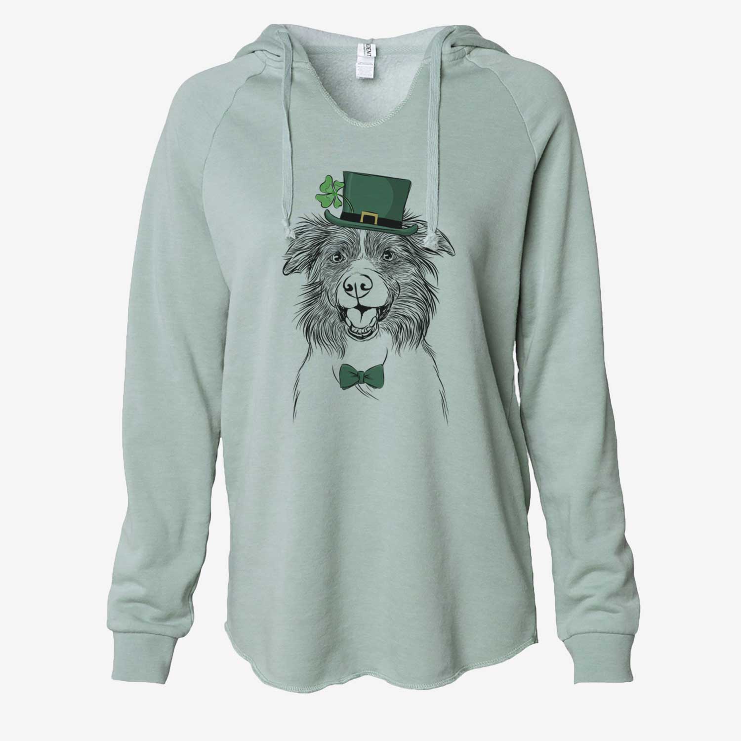 St. Patrick's Dizzy the Border Collie - Cali Wave Hooded Sweatshirt