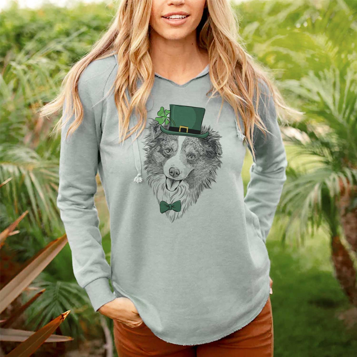St. Patrick's Doc the Mini Aussie - Cali Wave Hooded Sweatshirt