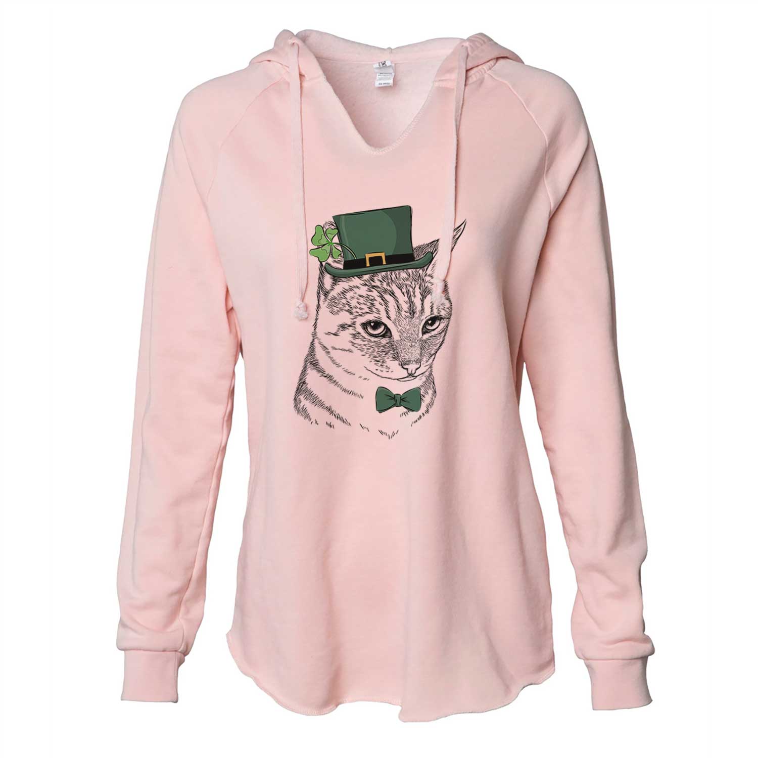 St. Patrick's Dora the Tabby Cat - Cali Wave Hooded Sweatshirt