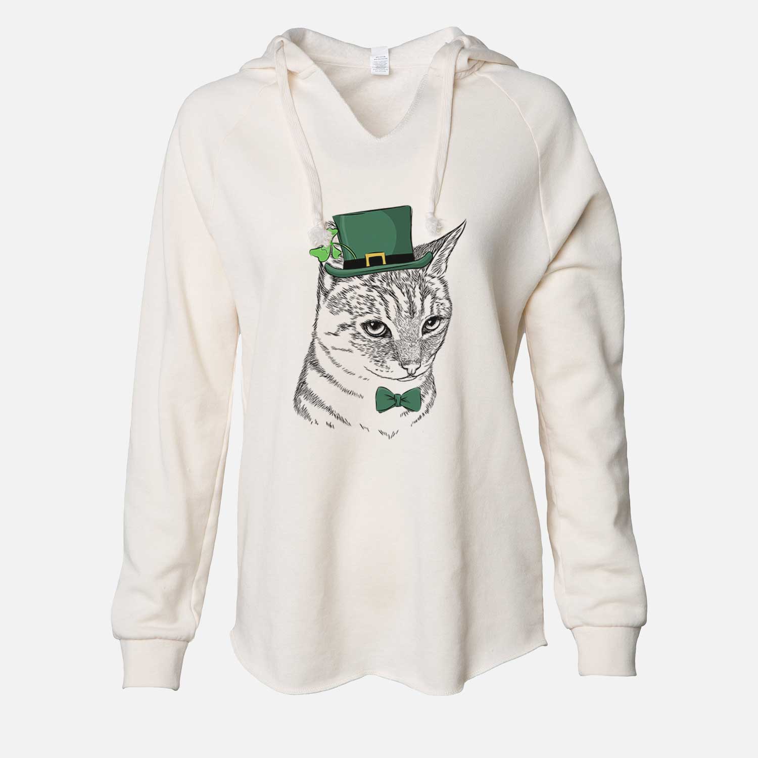 St. Patrick's Dora the Tabby Cat - Cali Wave Hooded Sweatshirt