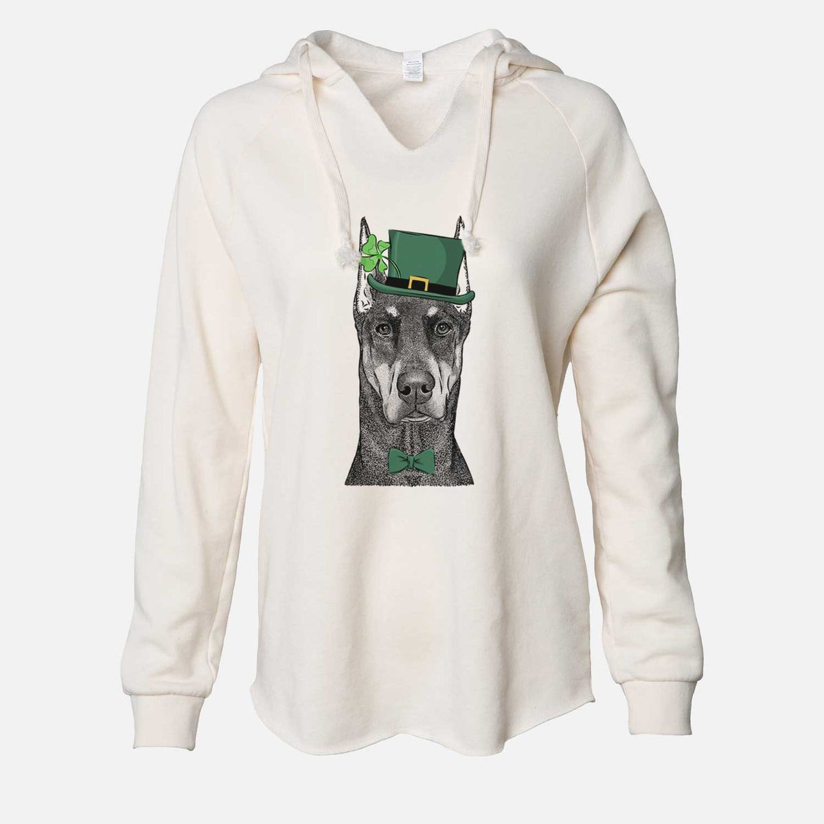 St. Patrick's Drake the Doberman Pinscher - Cali Wave Hooded Sweatshirt